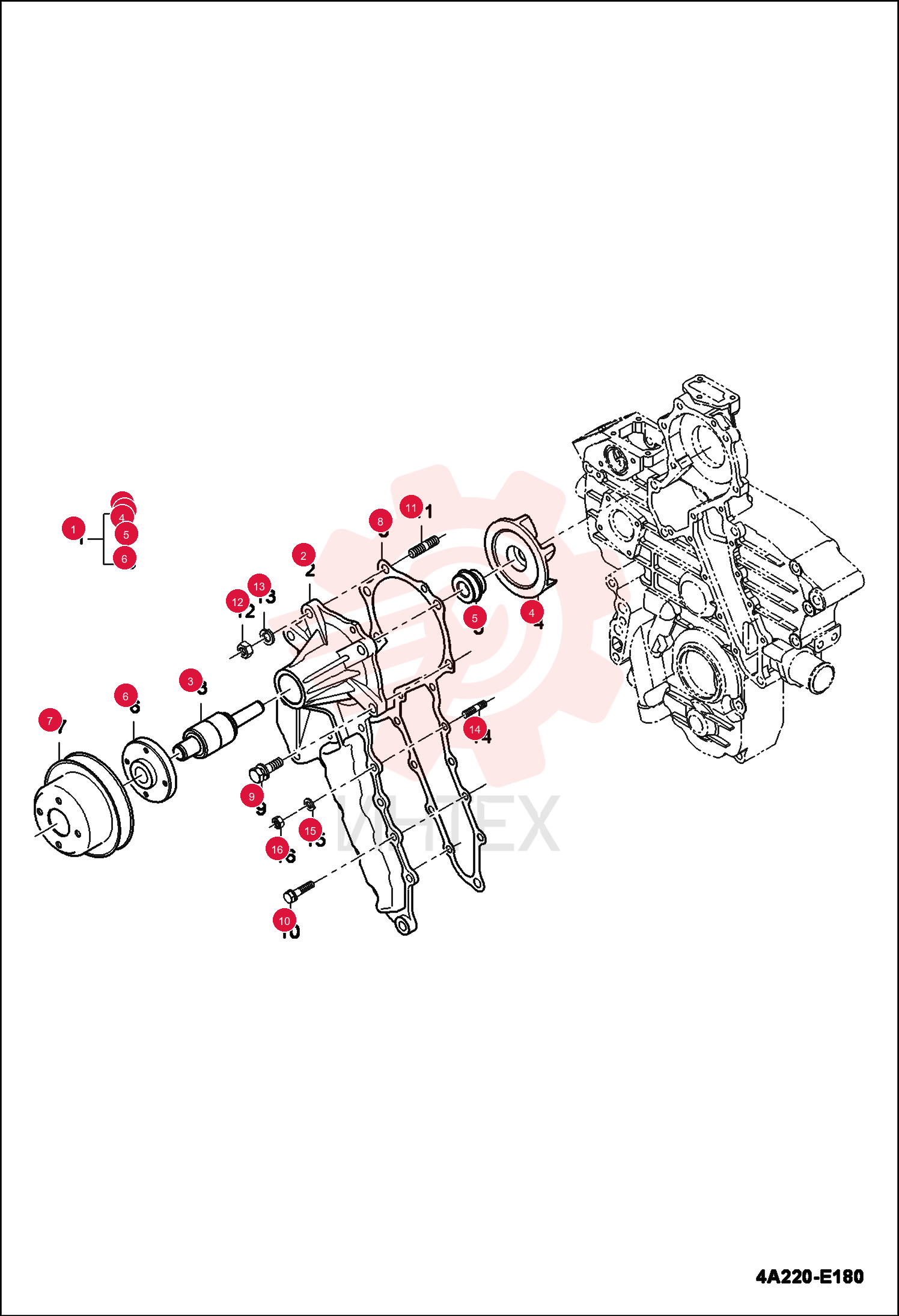 PUMP, WATER 7002448 (1)