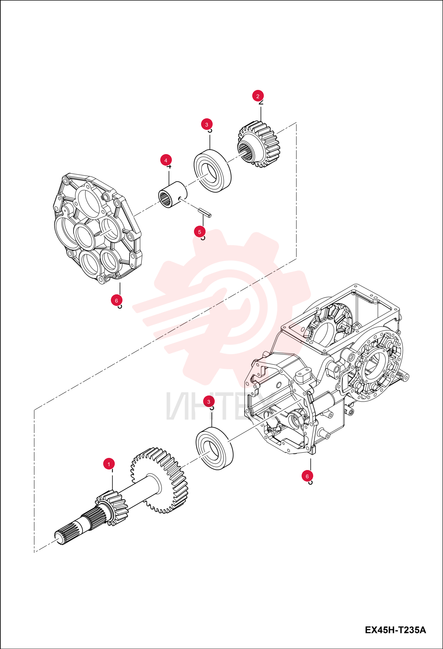 SHAFT, GEAR 7002196 (2)