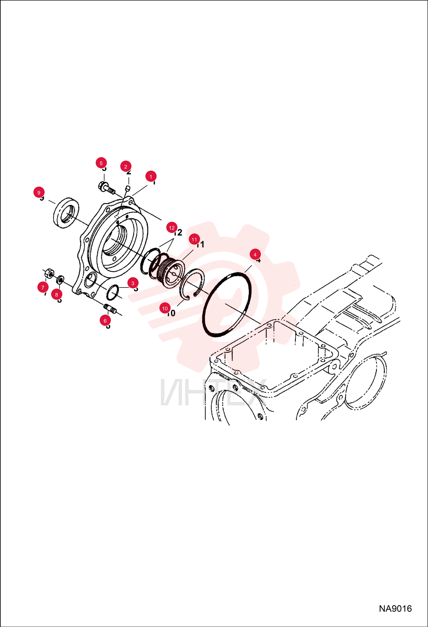CASE, BEARING ASSY 7030777