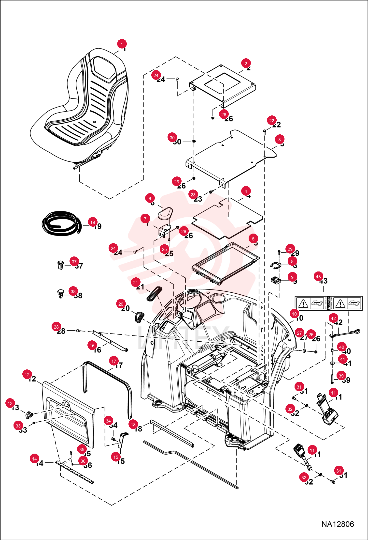 SEAT, OPERATOR BUCKET VINYL 7254508 (2)