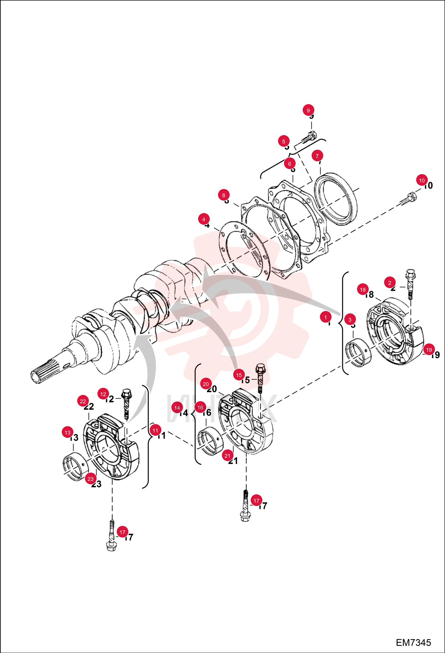 CASE, BEARING ASSY 7000375