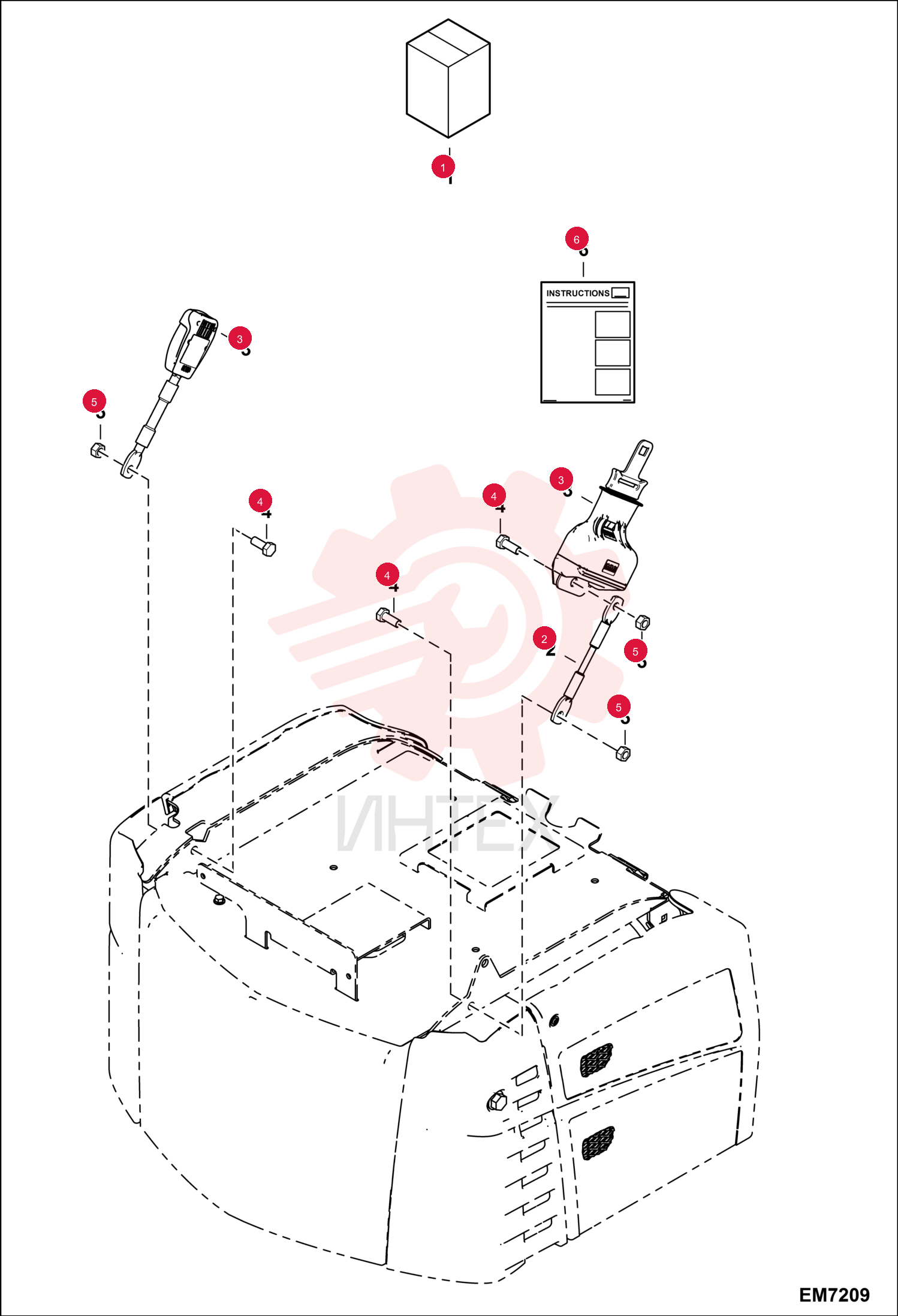 KIT 3 IN SEAT BELT 7160236 (1)