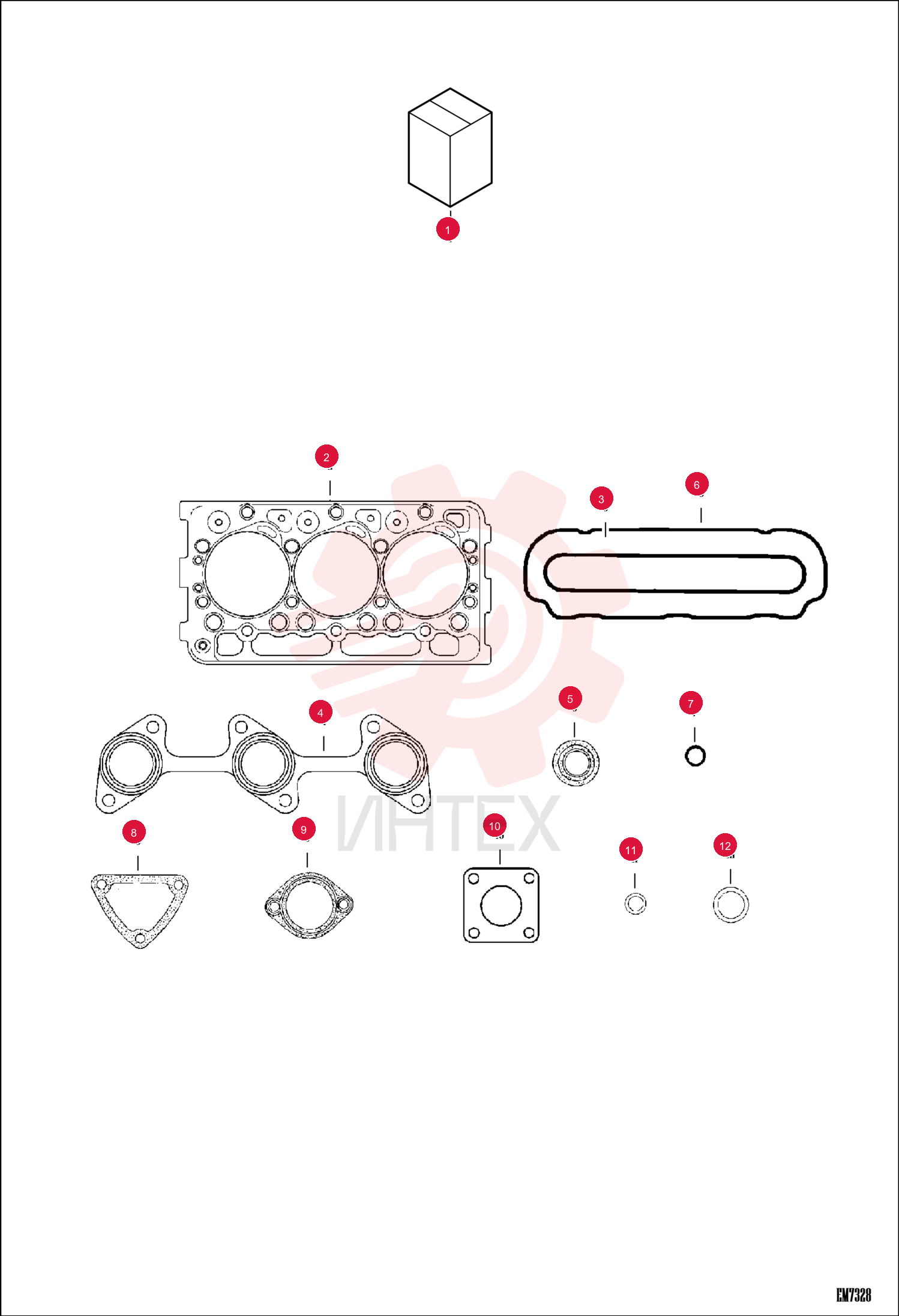 KIT, GASKET ENG UPPER 7266047 (3)