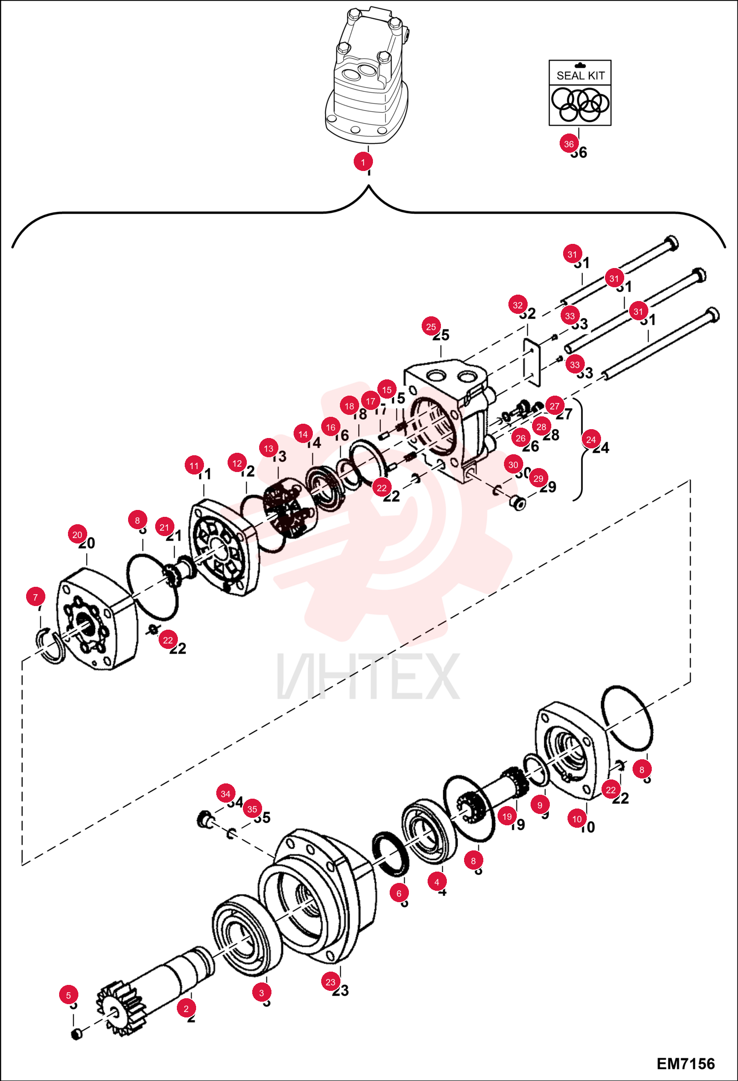 SLEW MOTOR 6693416 (2)