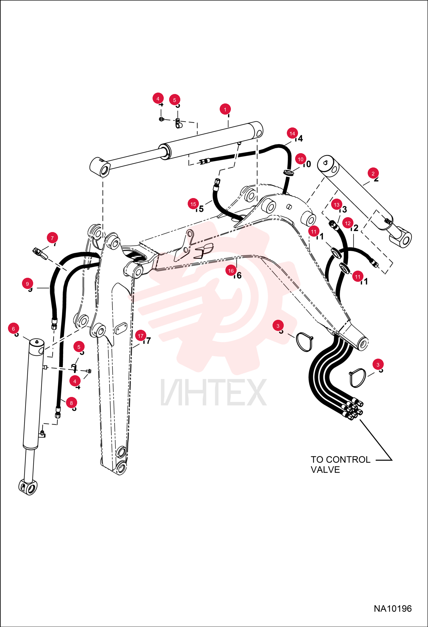 CYLINDER HYDRAULIC ASSEMBLY 7168939 (3)