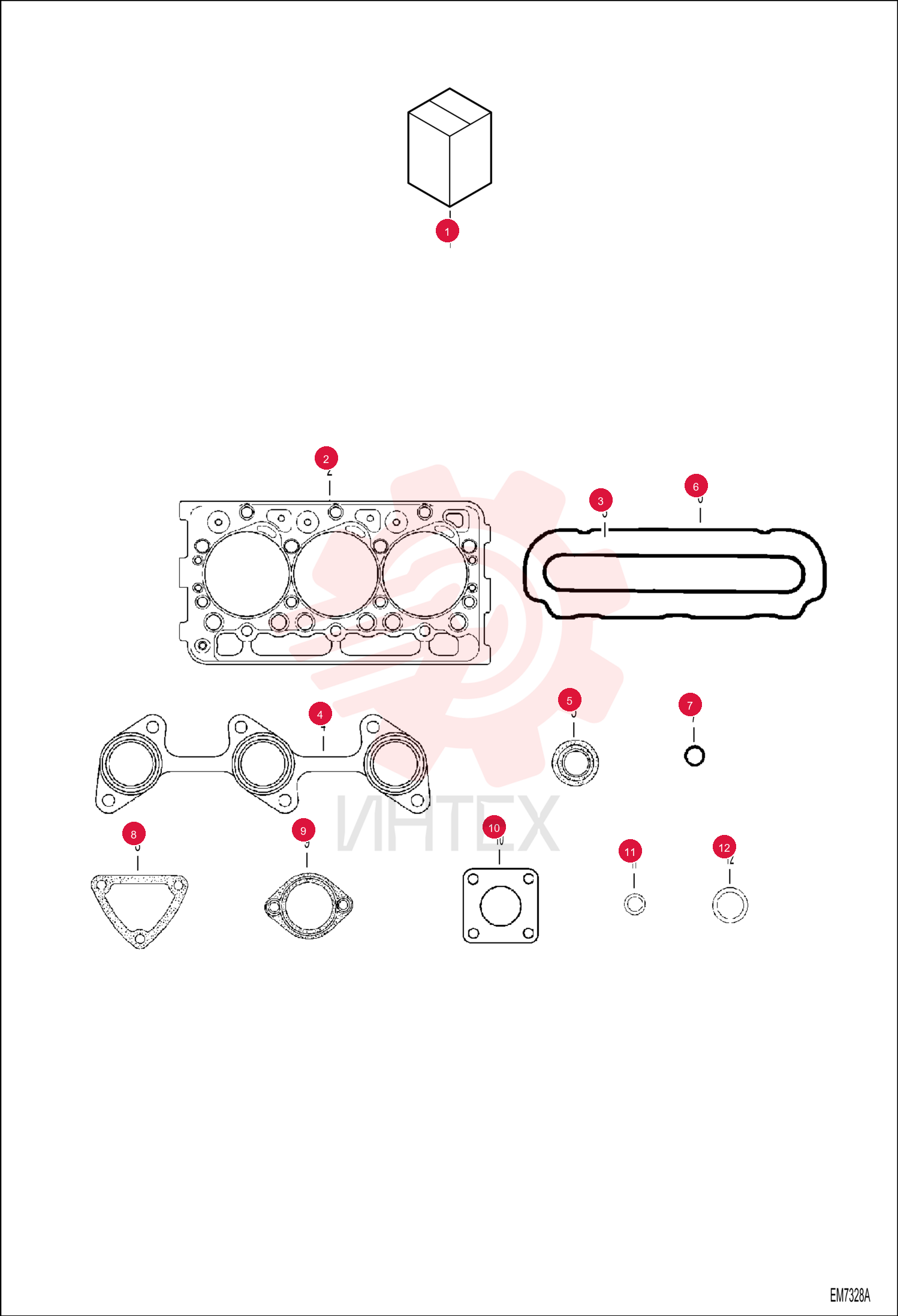KIT, GASKET ENG UPPER 7266047 (3)