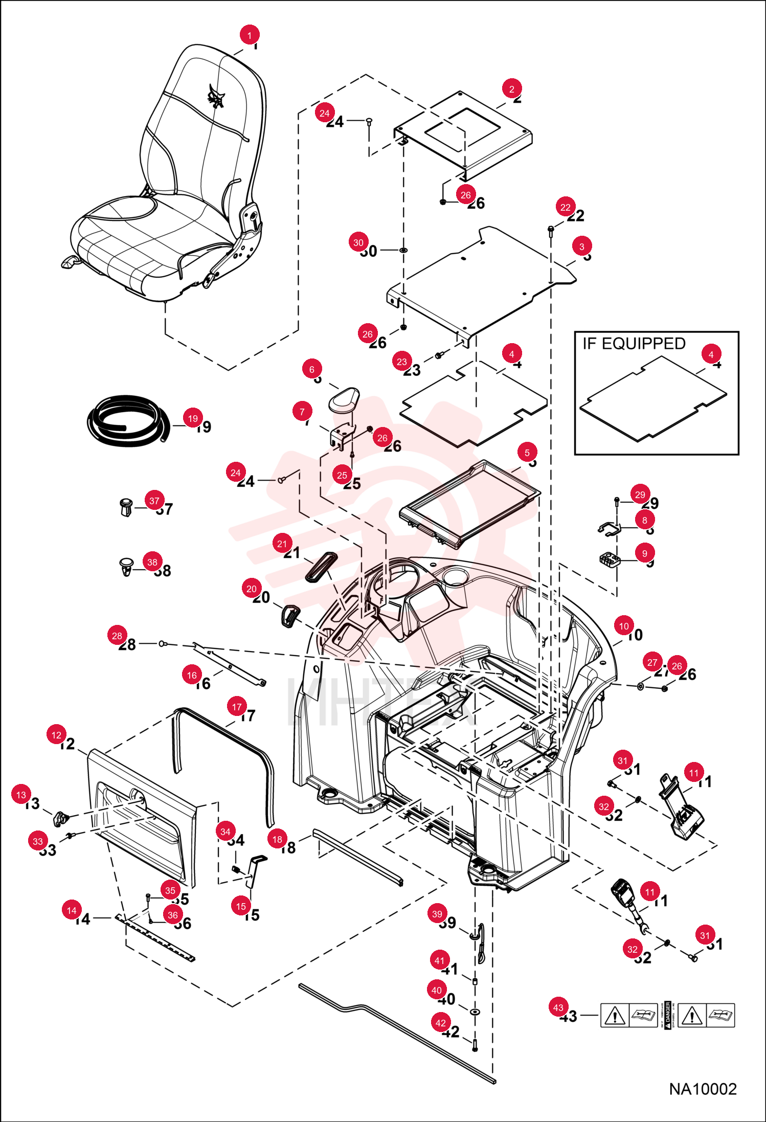 SEAT, OPERATOR BUCKET VINYL 7224274 (1)