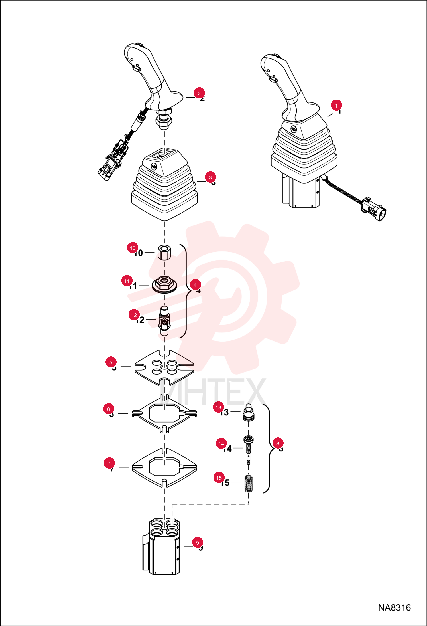 JOYSTICK, LH ASSY 7024440