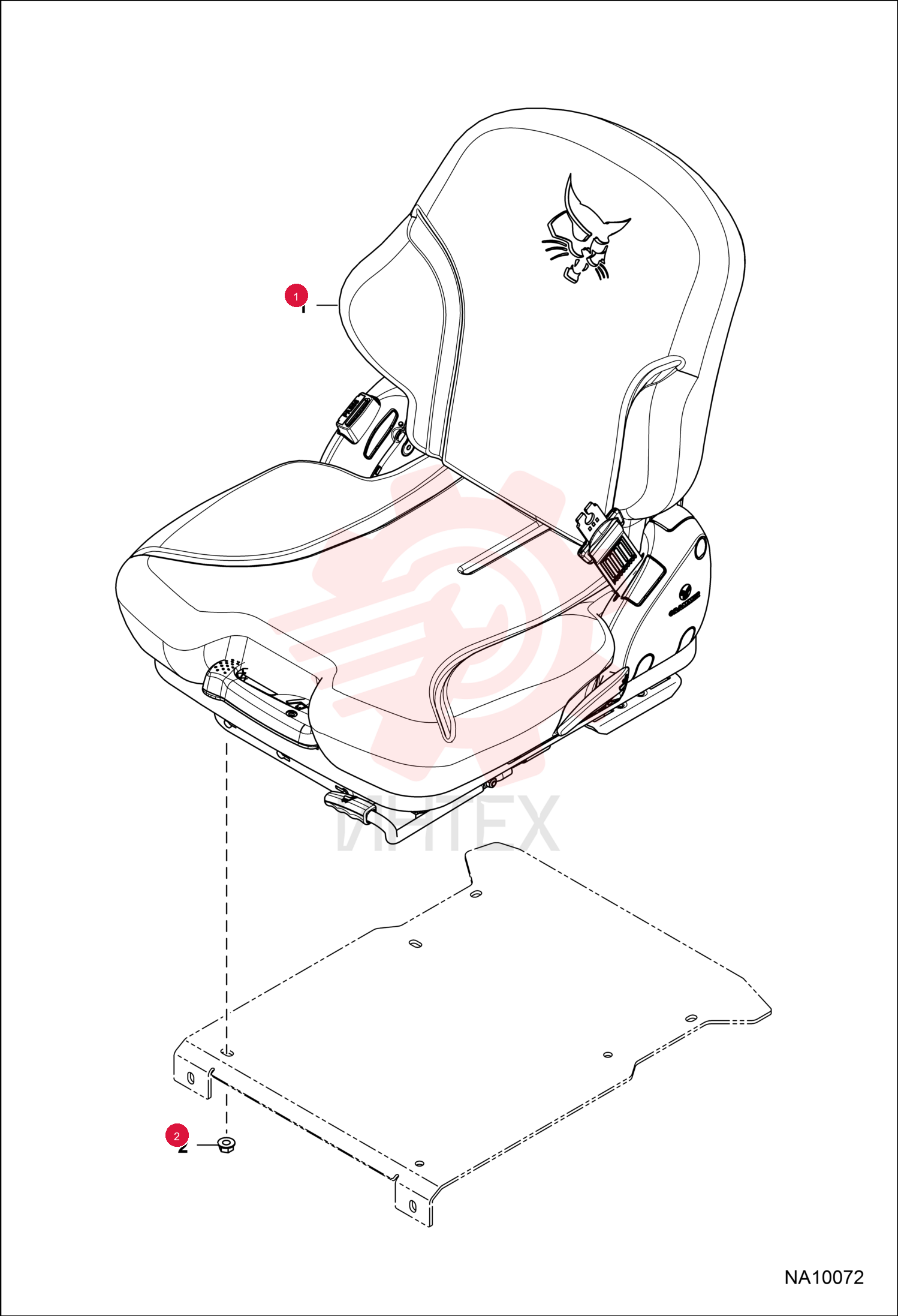 SEAT, OPERATOR SUSPENSION CLOTH 7200930