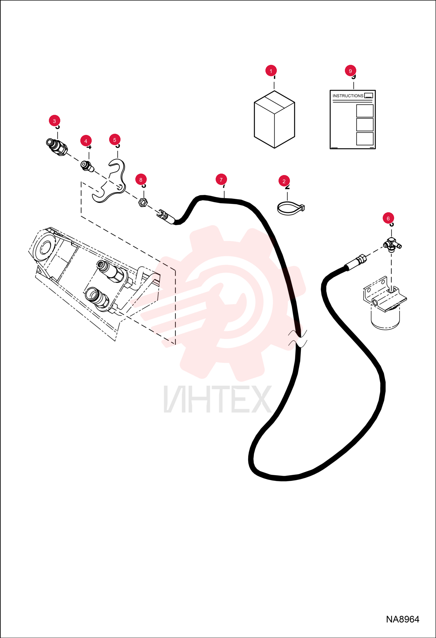 KIT, CASE DRAIN 7244918 (2)