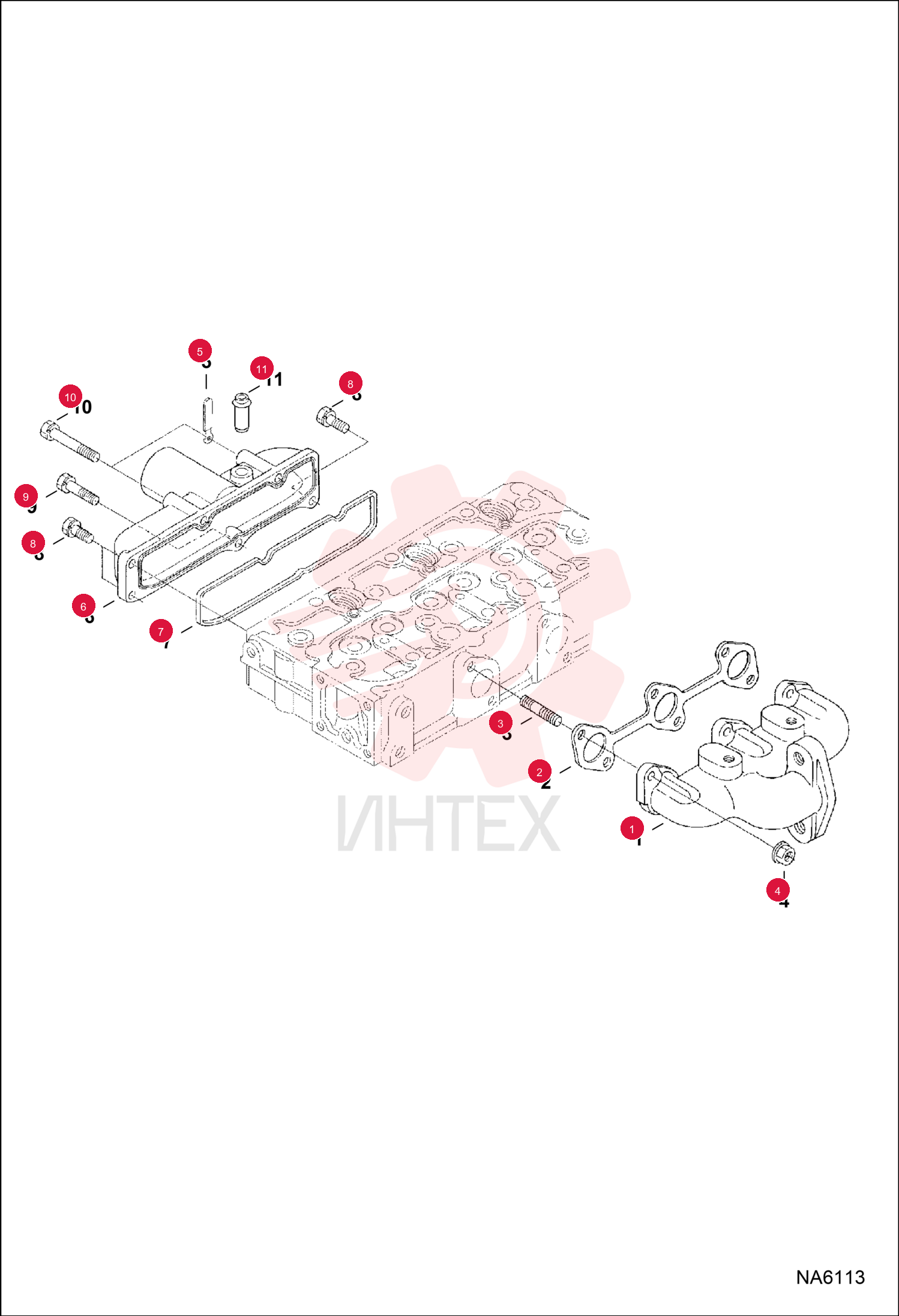 MANIFOLD, EXHAUST 7022689 (1)