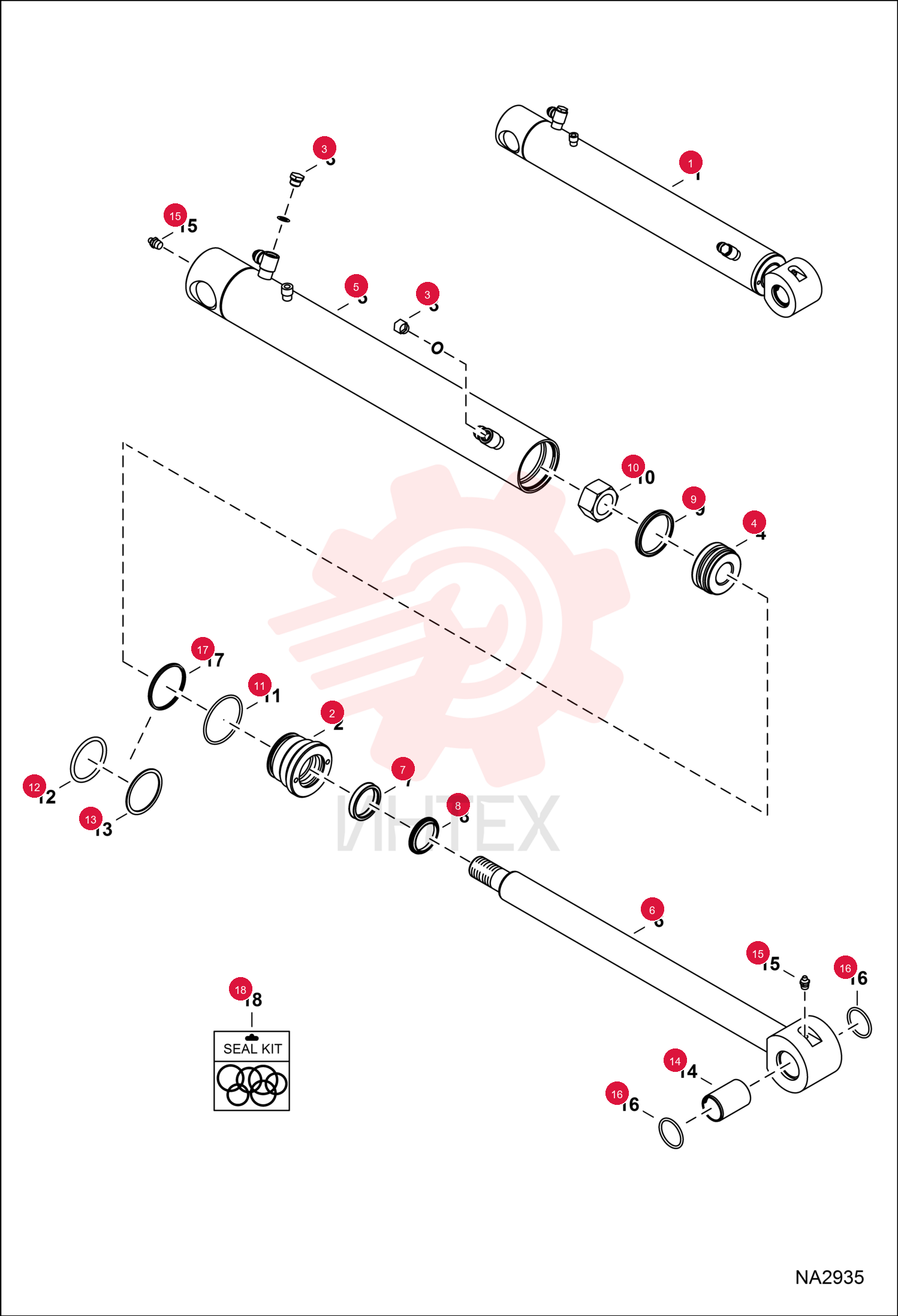 CYLINDER, ARM EXTENDABLE 7196762 (2)