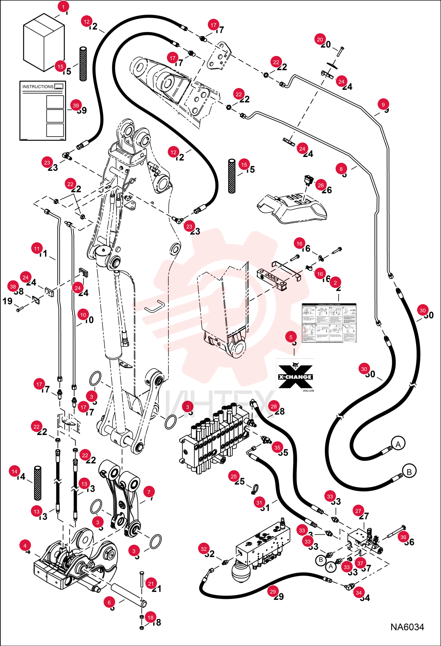 KIT, X-CHANGE HYD EXT 7203210 (3)
