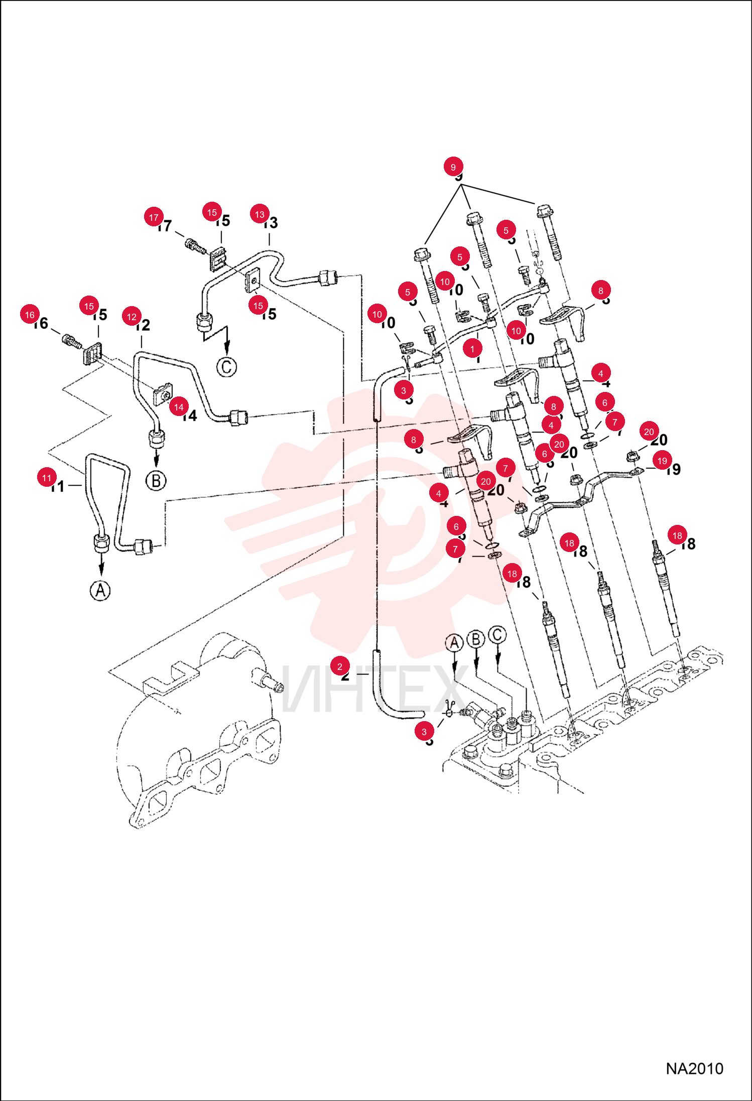 PIPE, RETURN FUEL 7008891 (2)