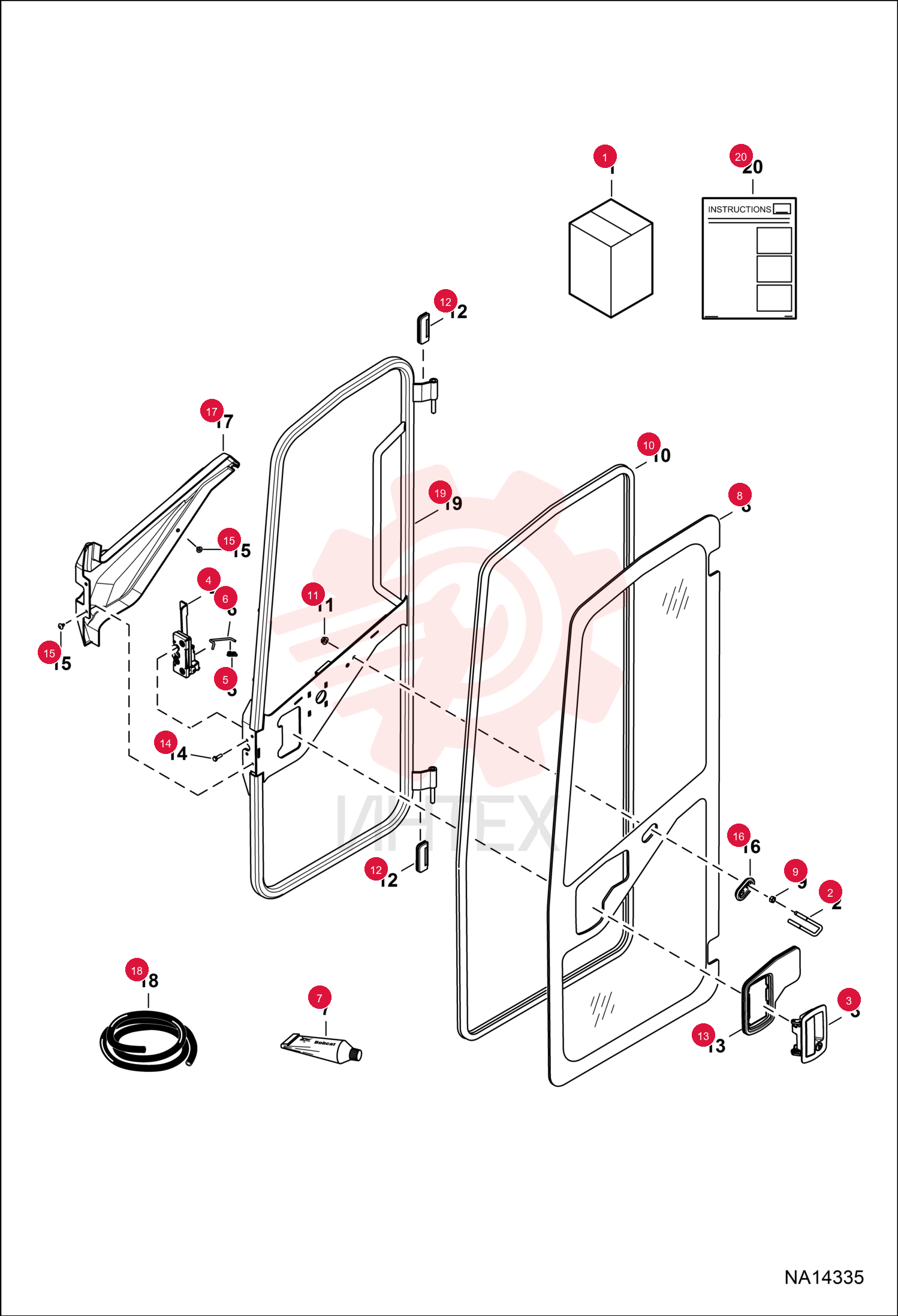 KIT DOOR CAB 7336205