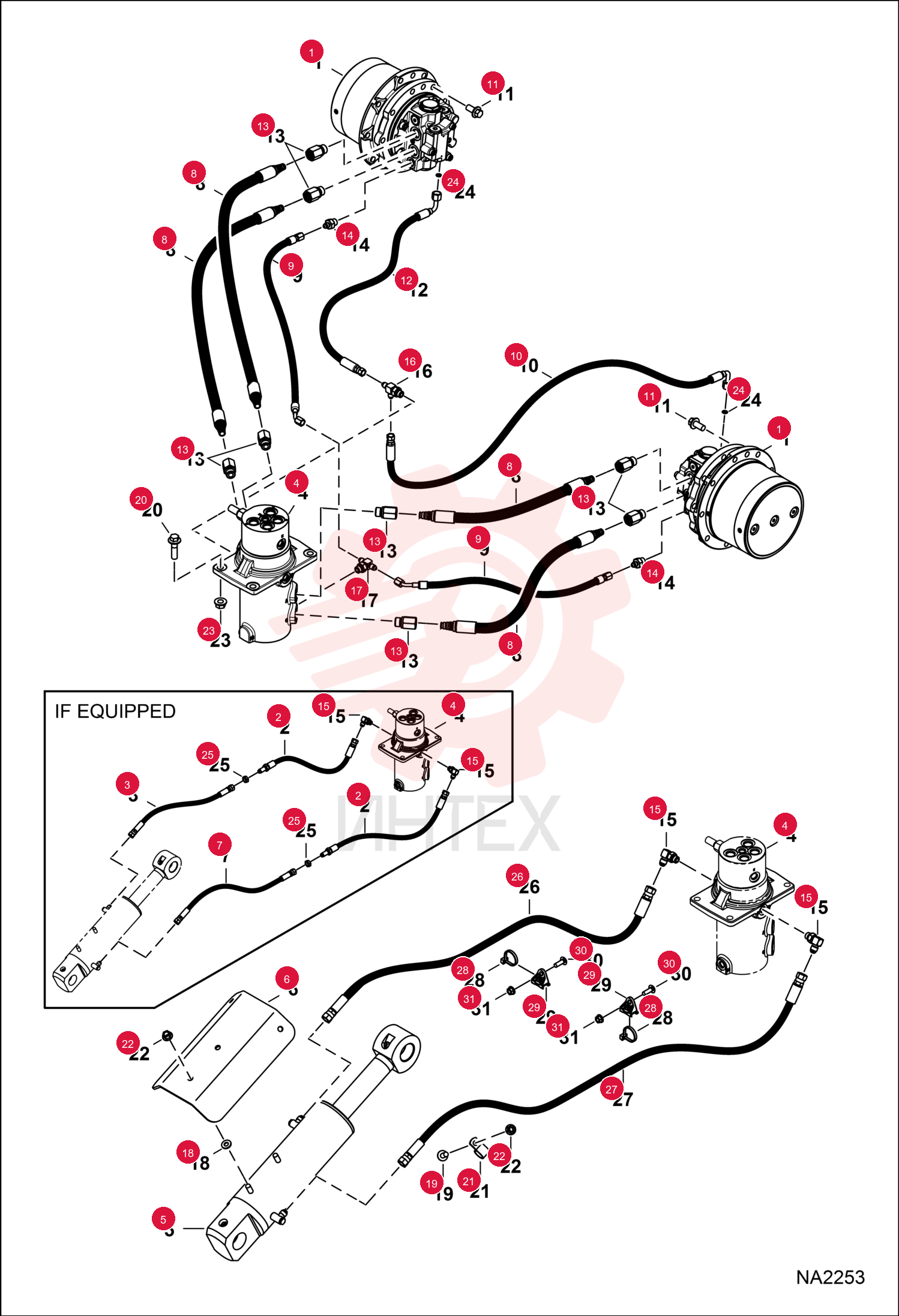 MOTOR, TRAVEL HYD 6698127 (1)