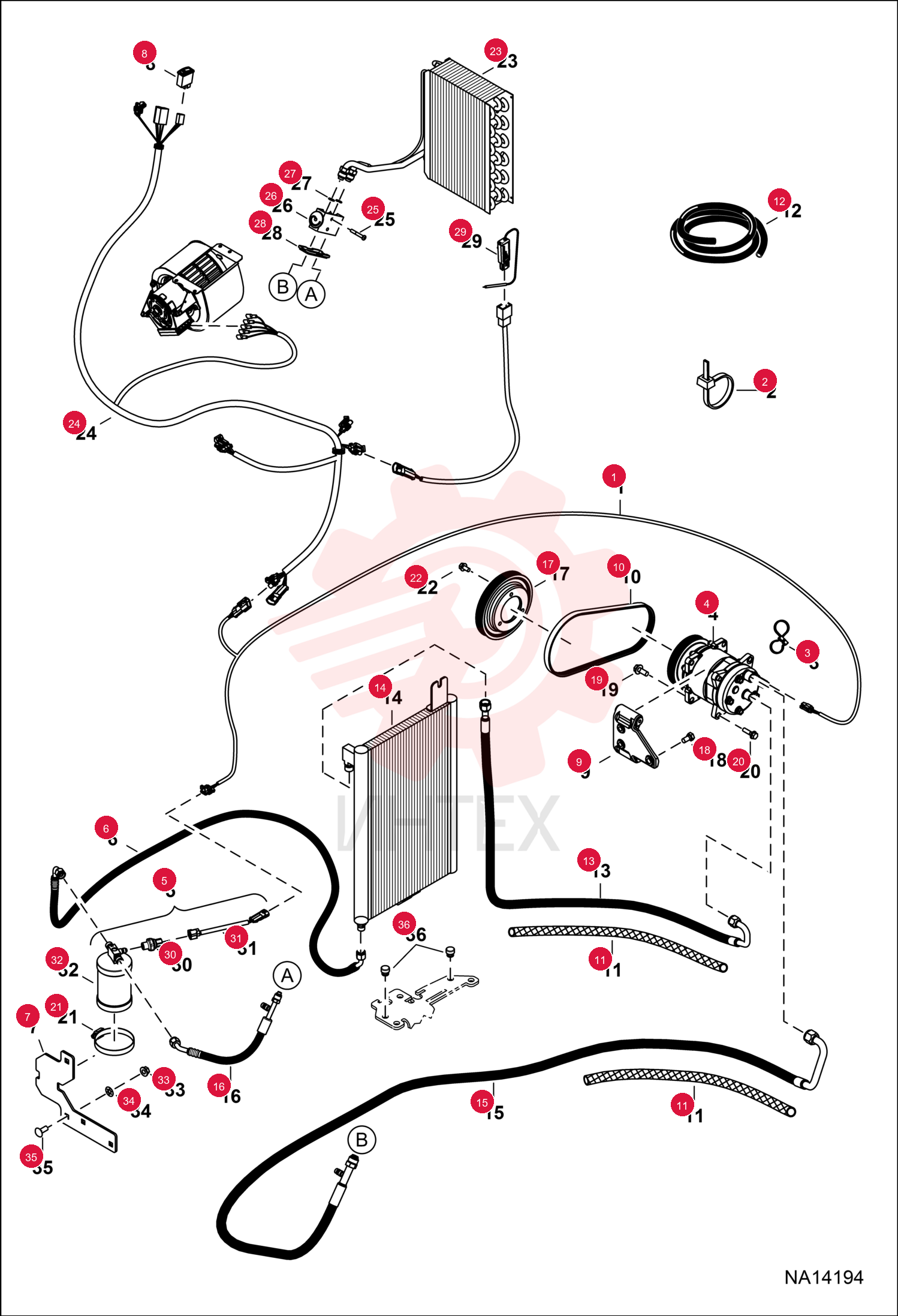 HARNESS, AC CLUTCH 7168895