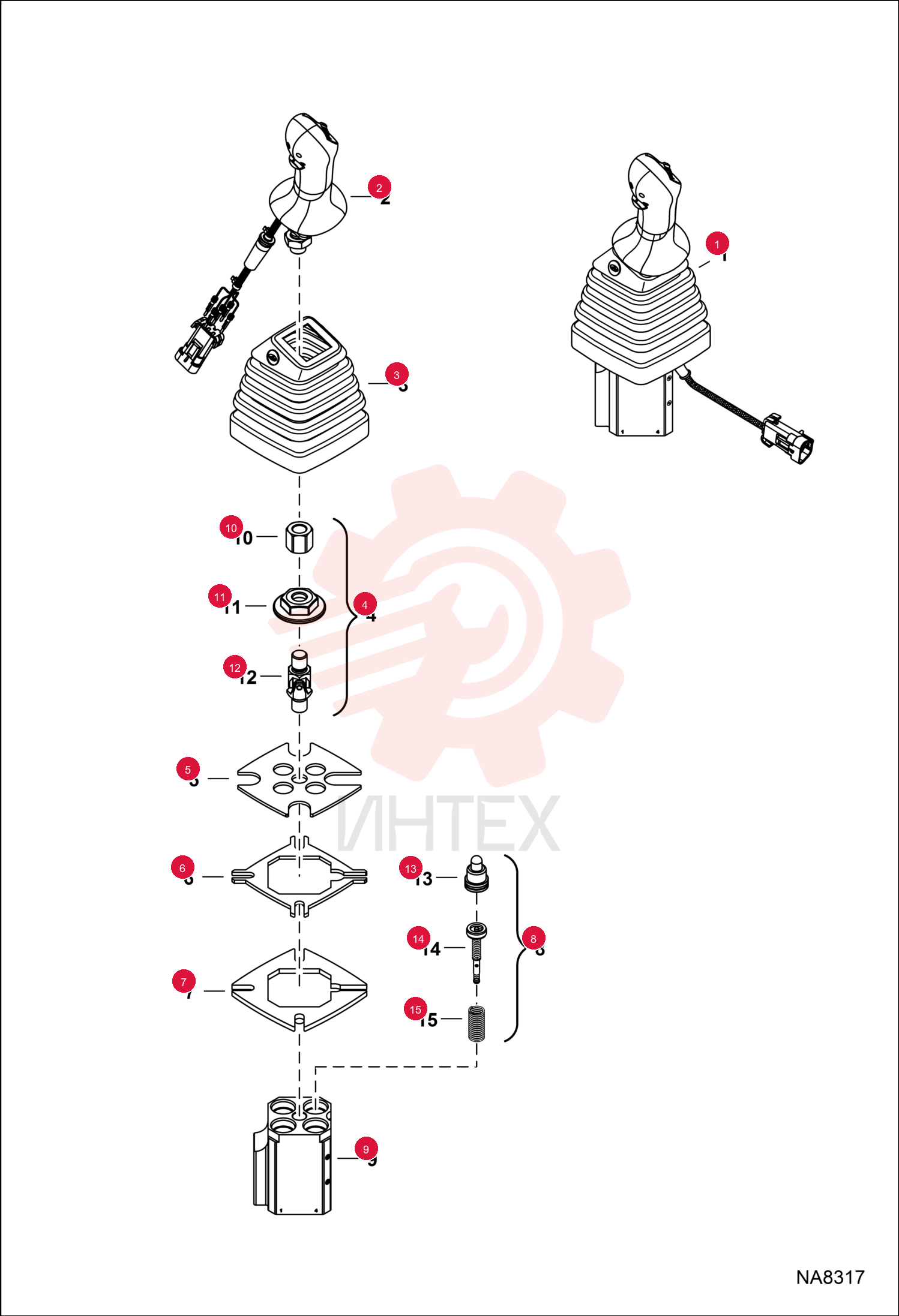 JOYSTICK, RH ASSY 7024441 (1)