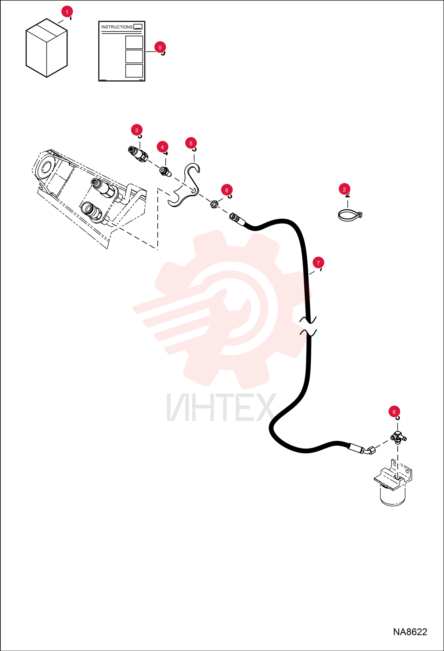 KIT, CASE DRAIN 7245617 (2)