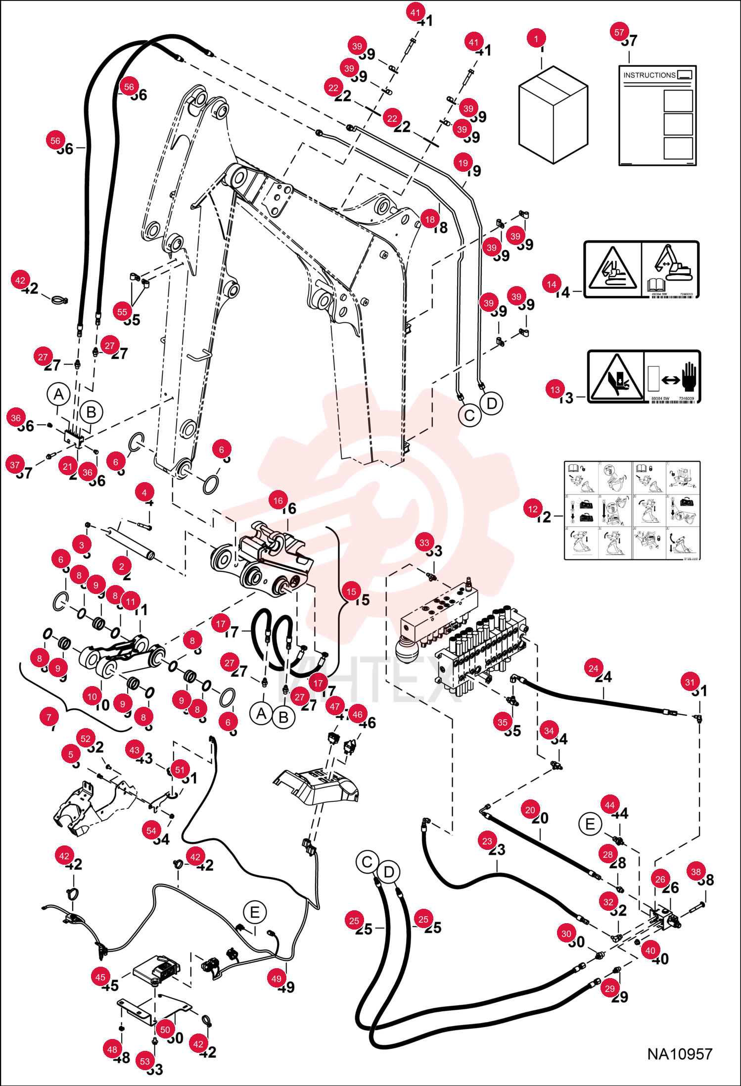 KIT, PIN GRABBER QUICK COUPLER 7278704 (4)