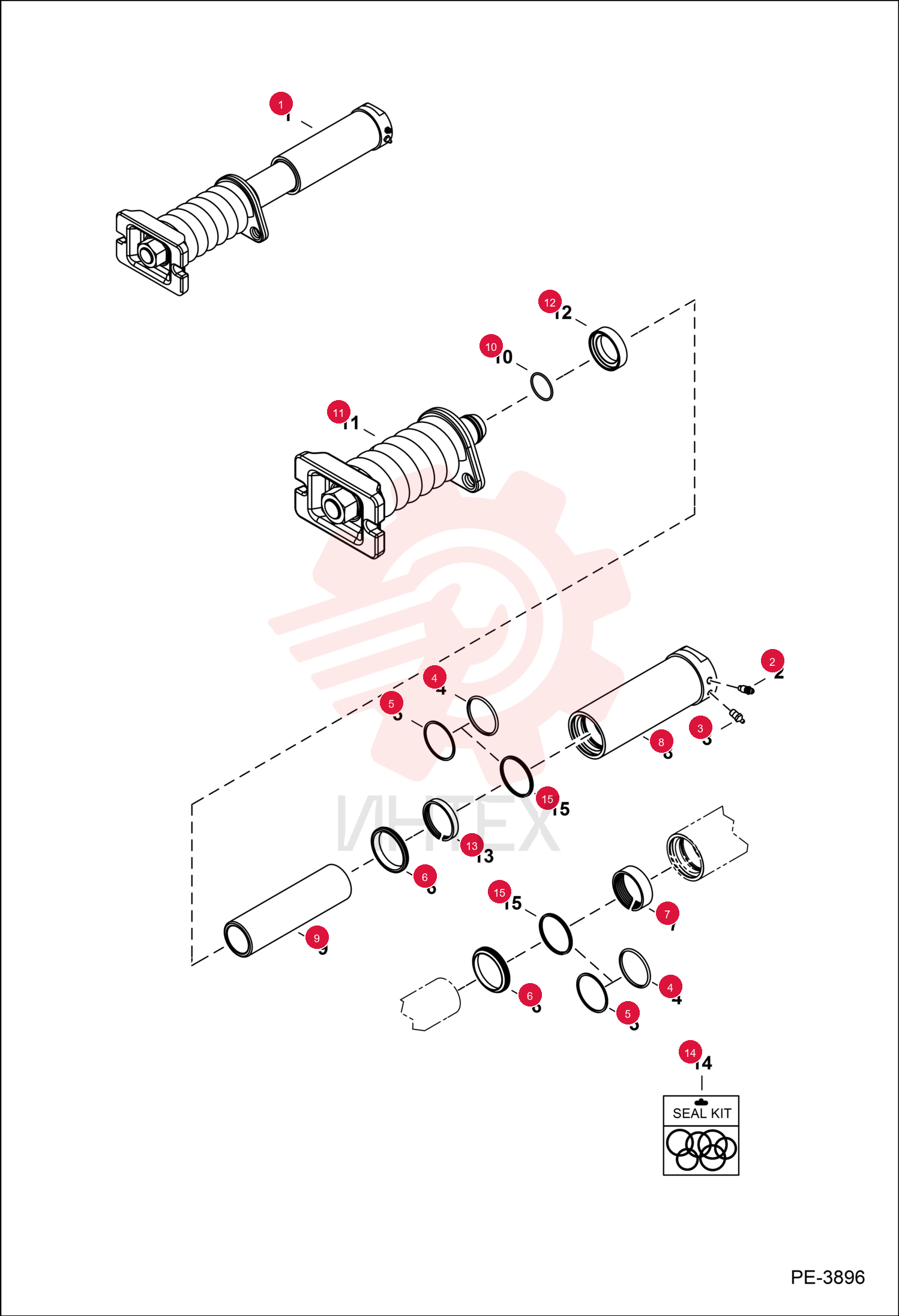 TENSIONER, TRACK ASSY 7181324 (2)