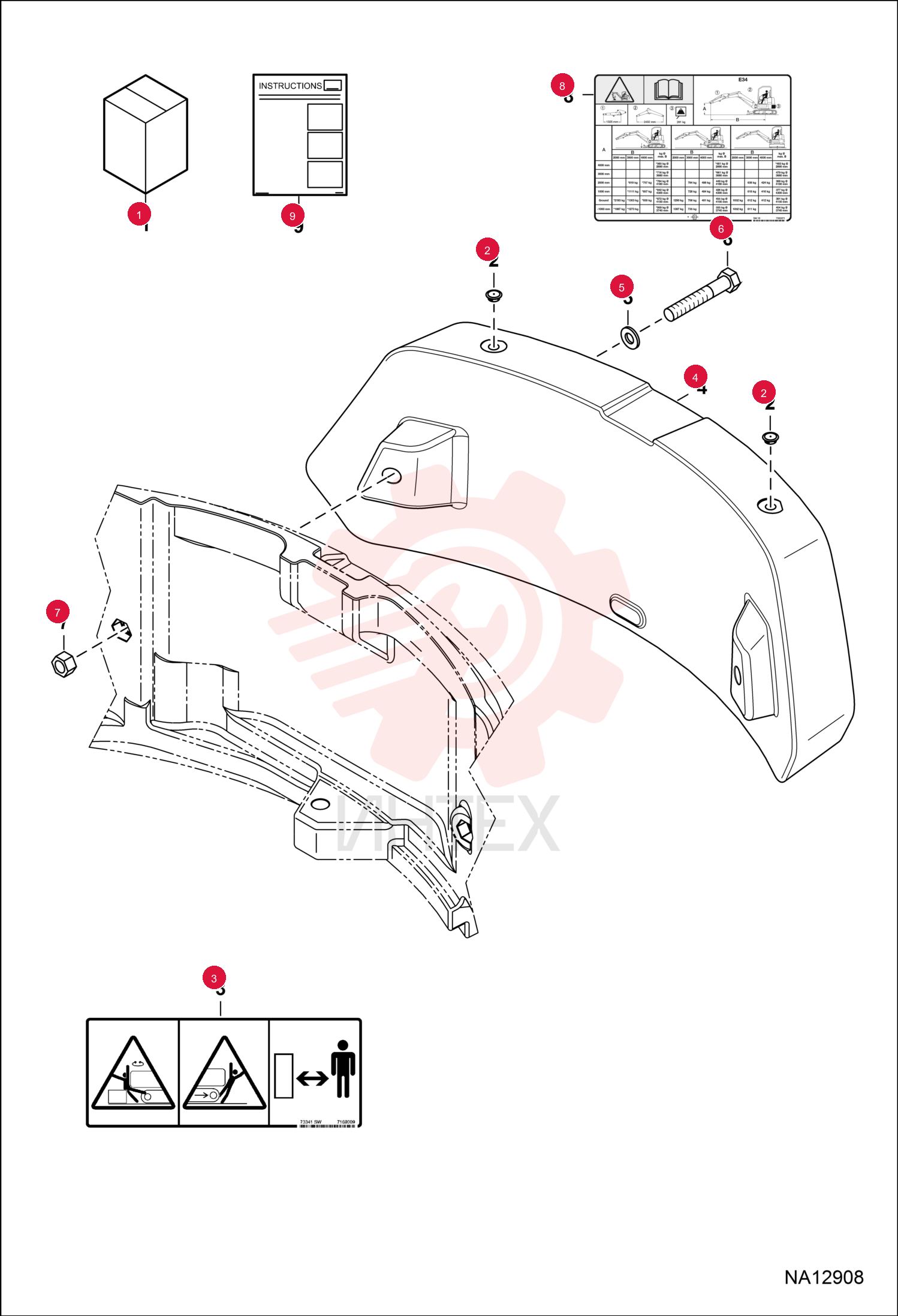 KIT, COUNTERWEIGHT 7279756 (2)