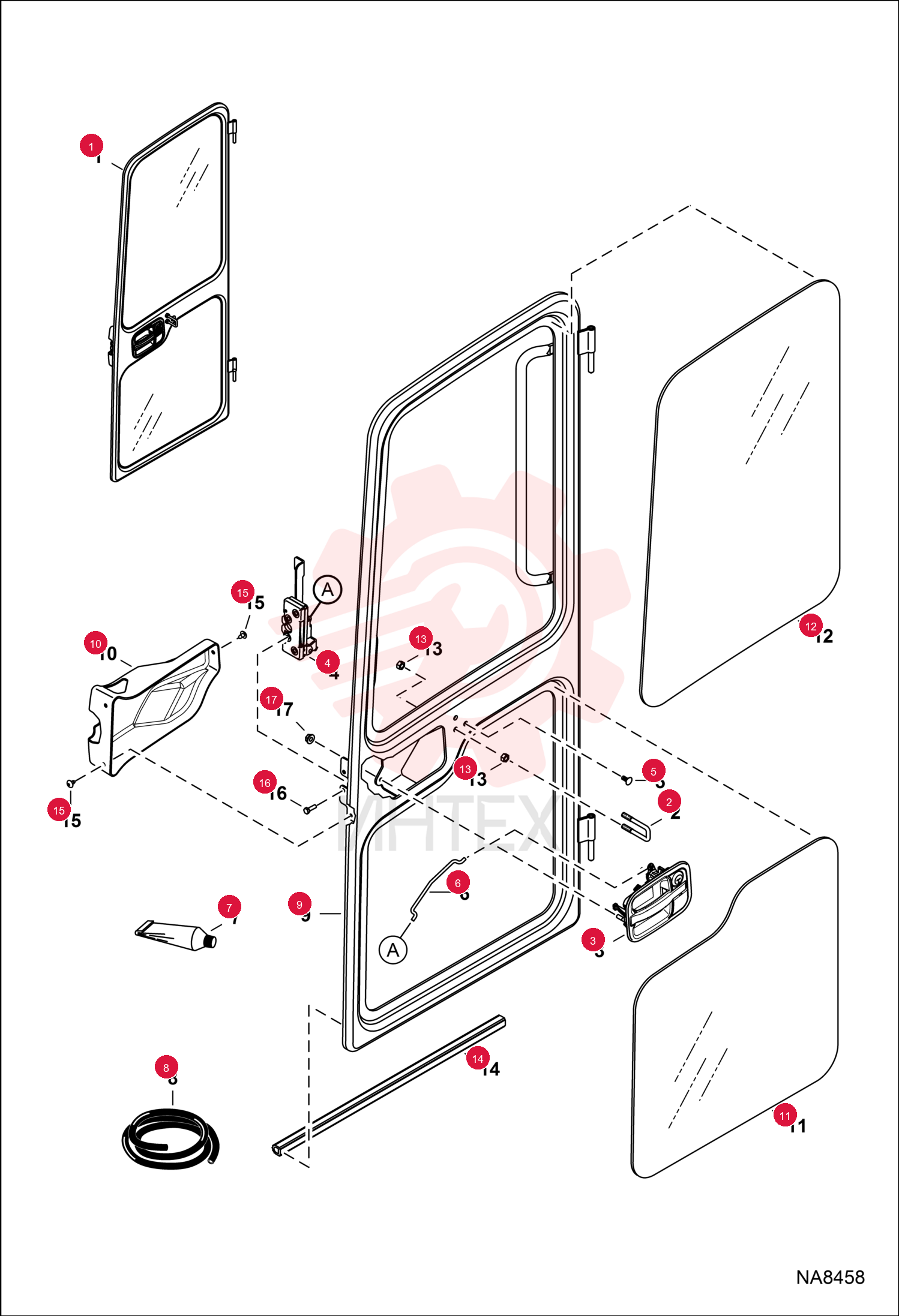 DOOR, CAB ASSY 7188990 (2)