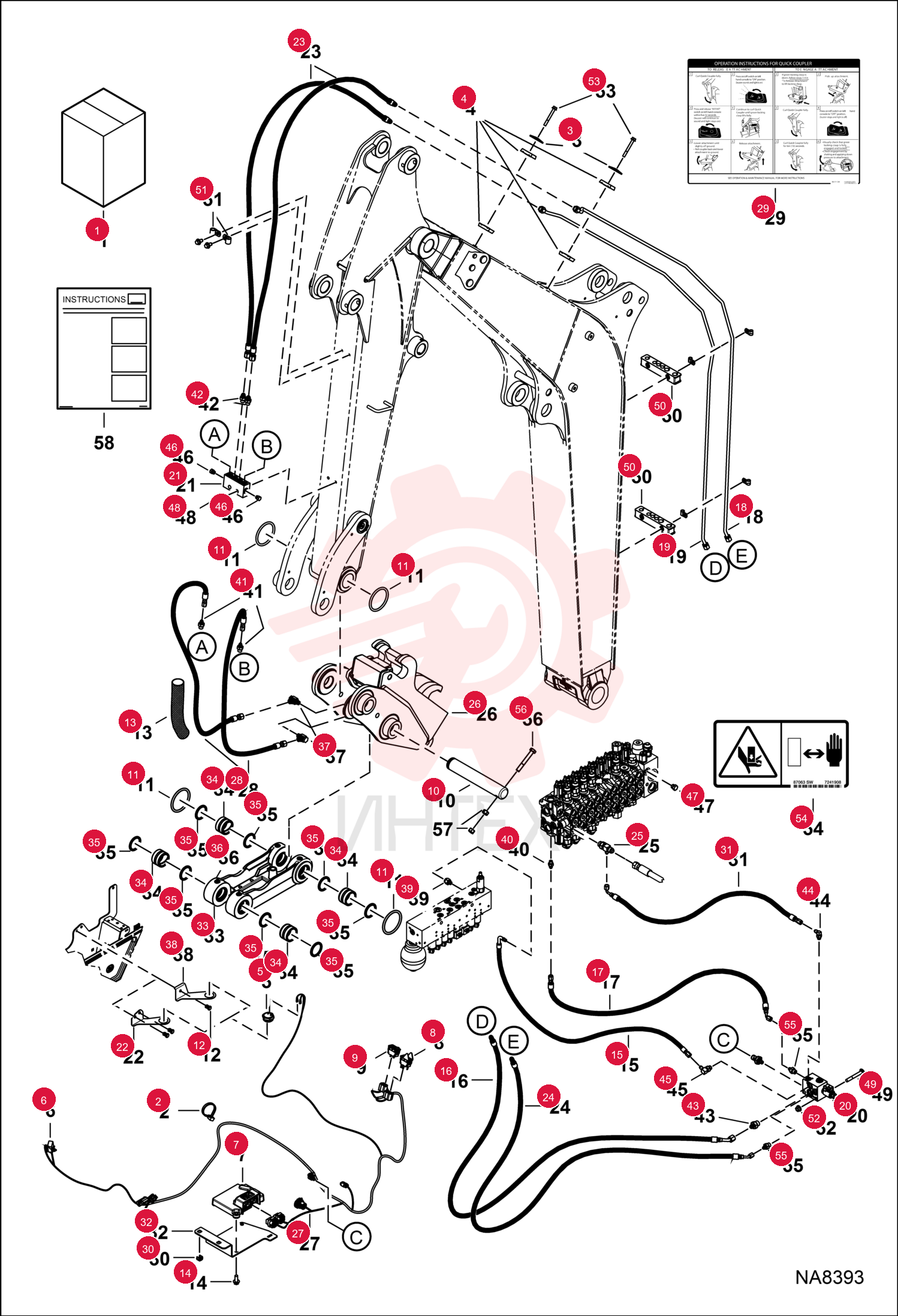 KIT, PIN GRABBER QUICK COUPLER 7242632 (1)