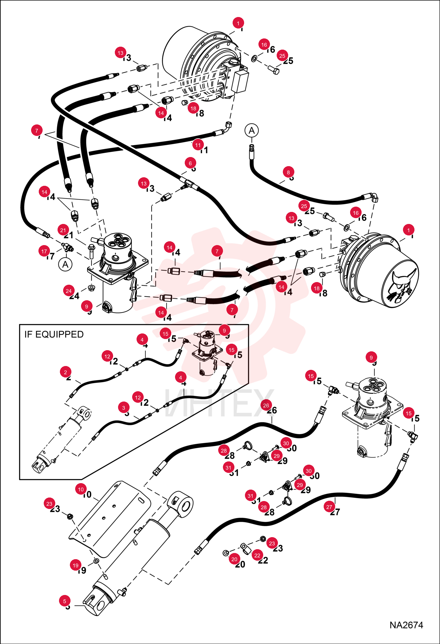 MOTOR, DRIVE HYD TRAVEL 7012323 (6)