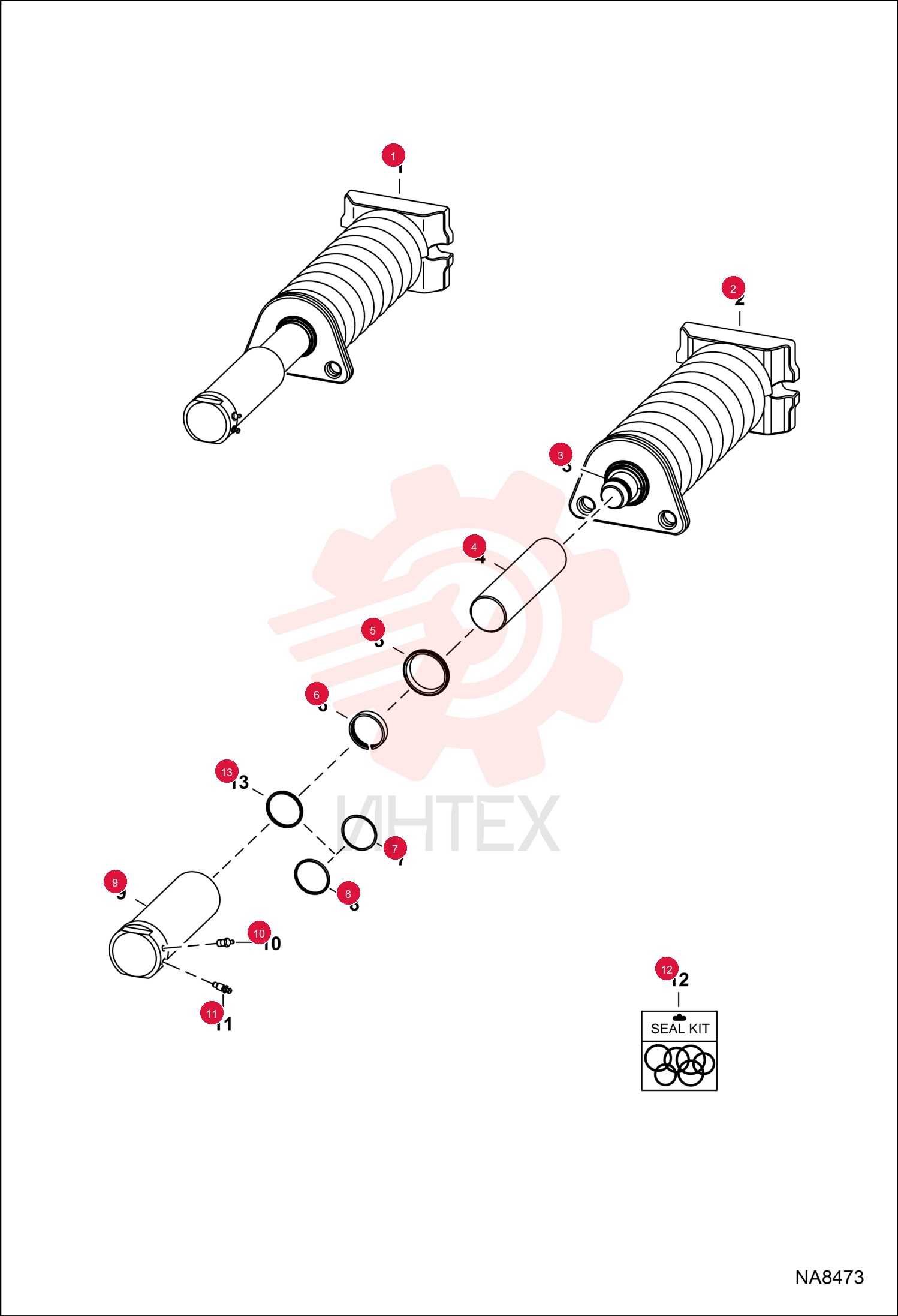 TENSIONER, TRACK ASSY 7180664 (1)
