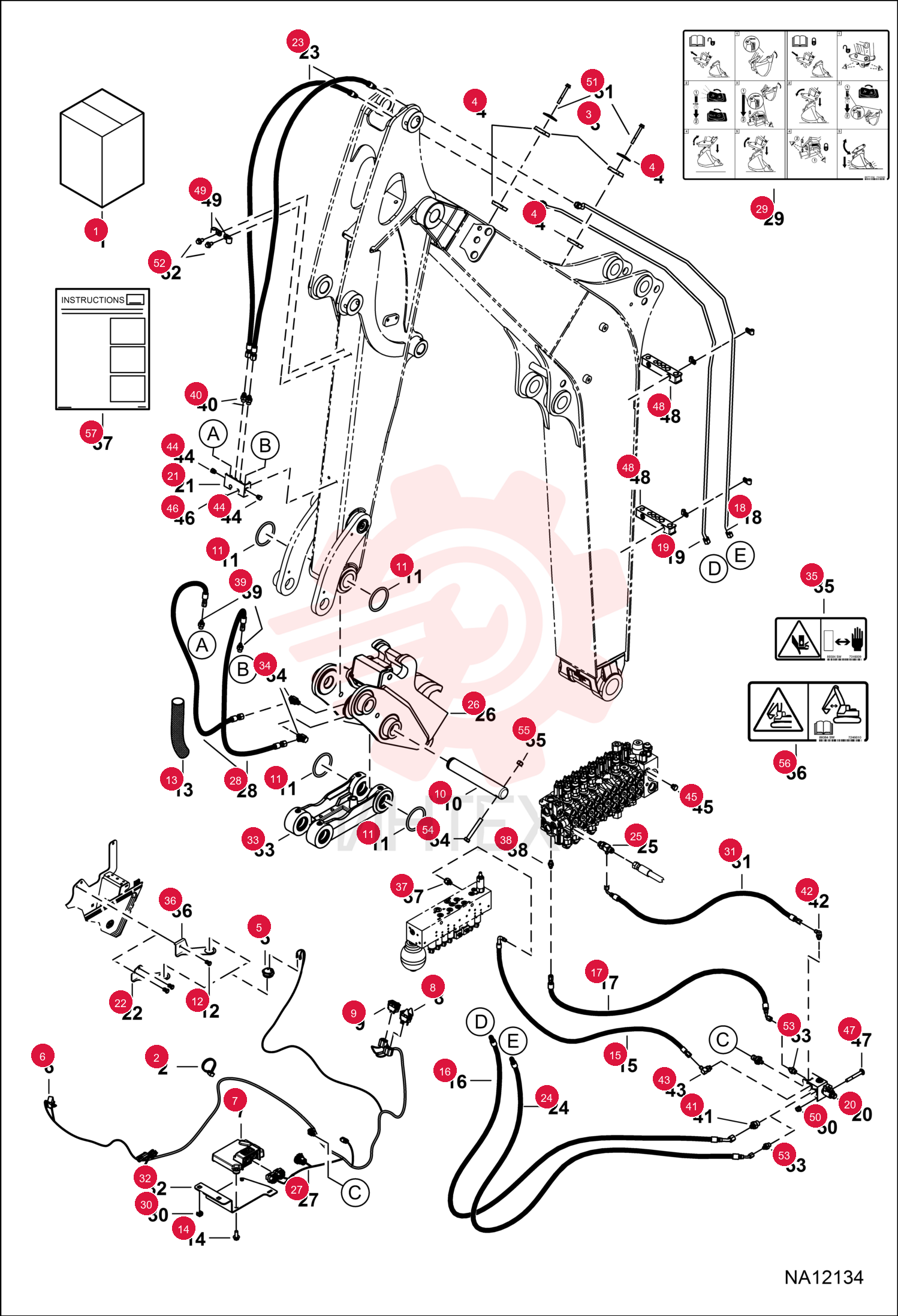 KIT, PIN GRABBER QUICK COUPLER 7294244 (2)
