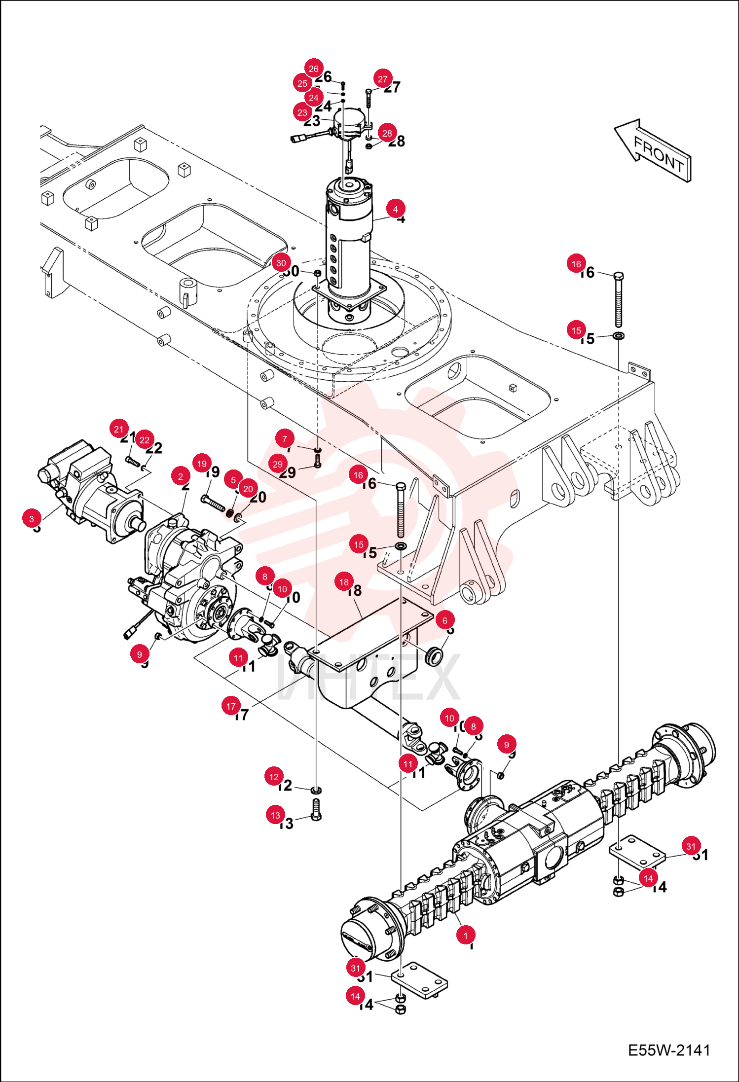 AXLE REAR 7313639
