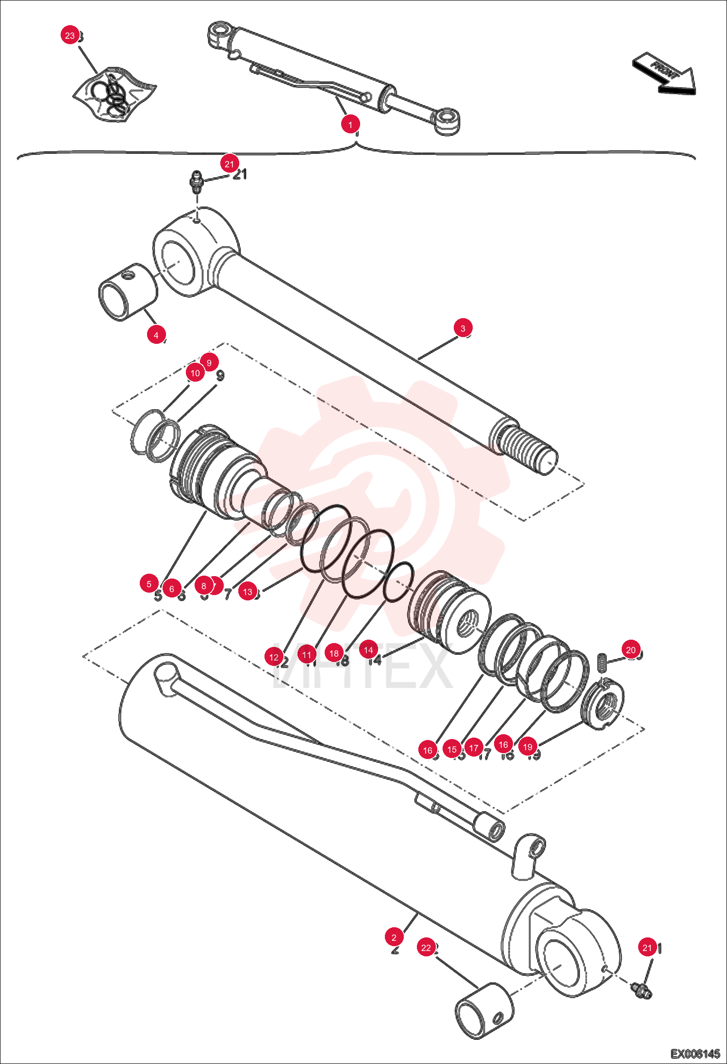 CYLINDER, BOOM SWING 7020674