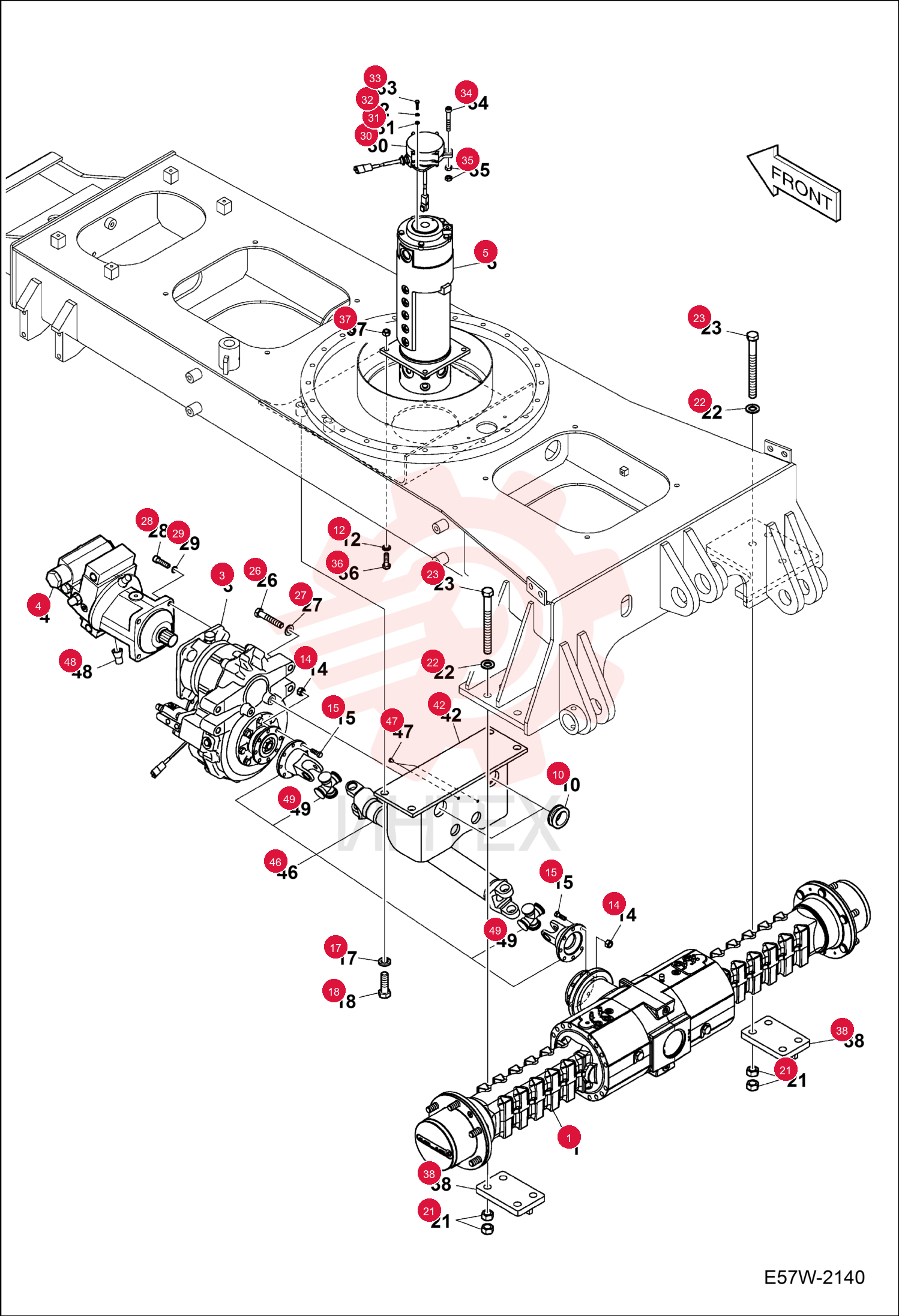 AXLE, REAR 7281099