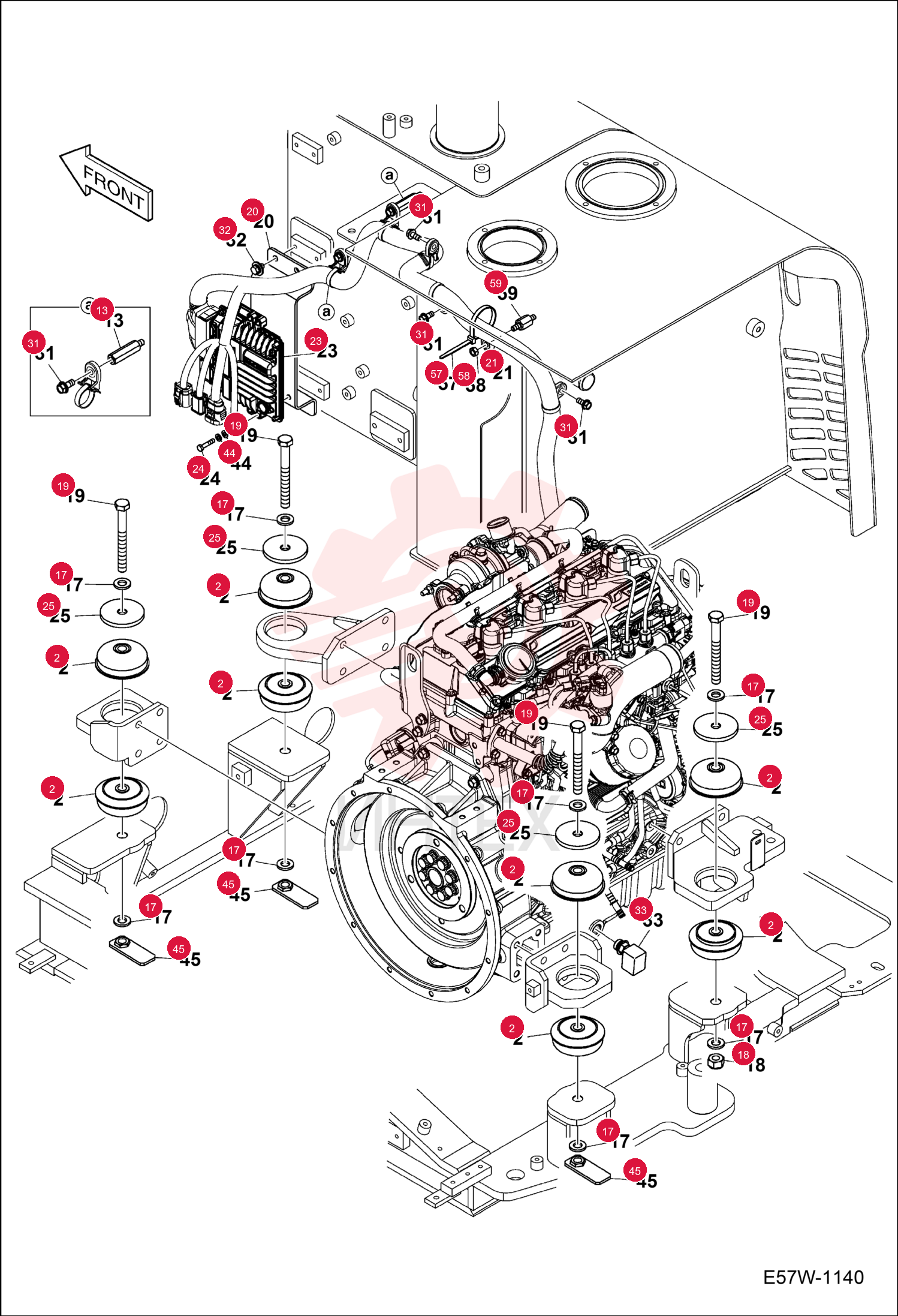 MOUNT ENGINE RUBBER 7006377