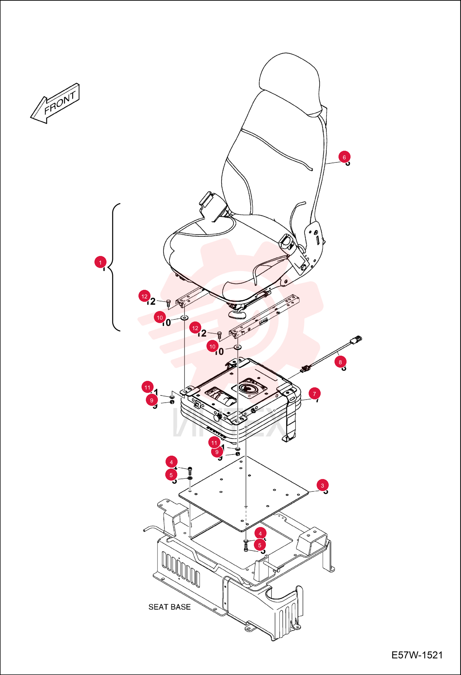 SEAT OPERATOR SUSPENSION 7327829