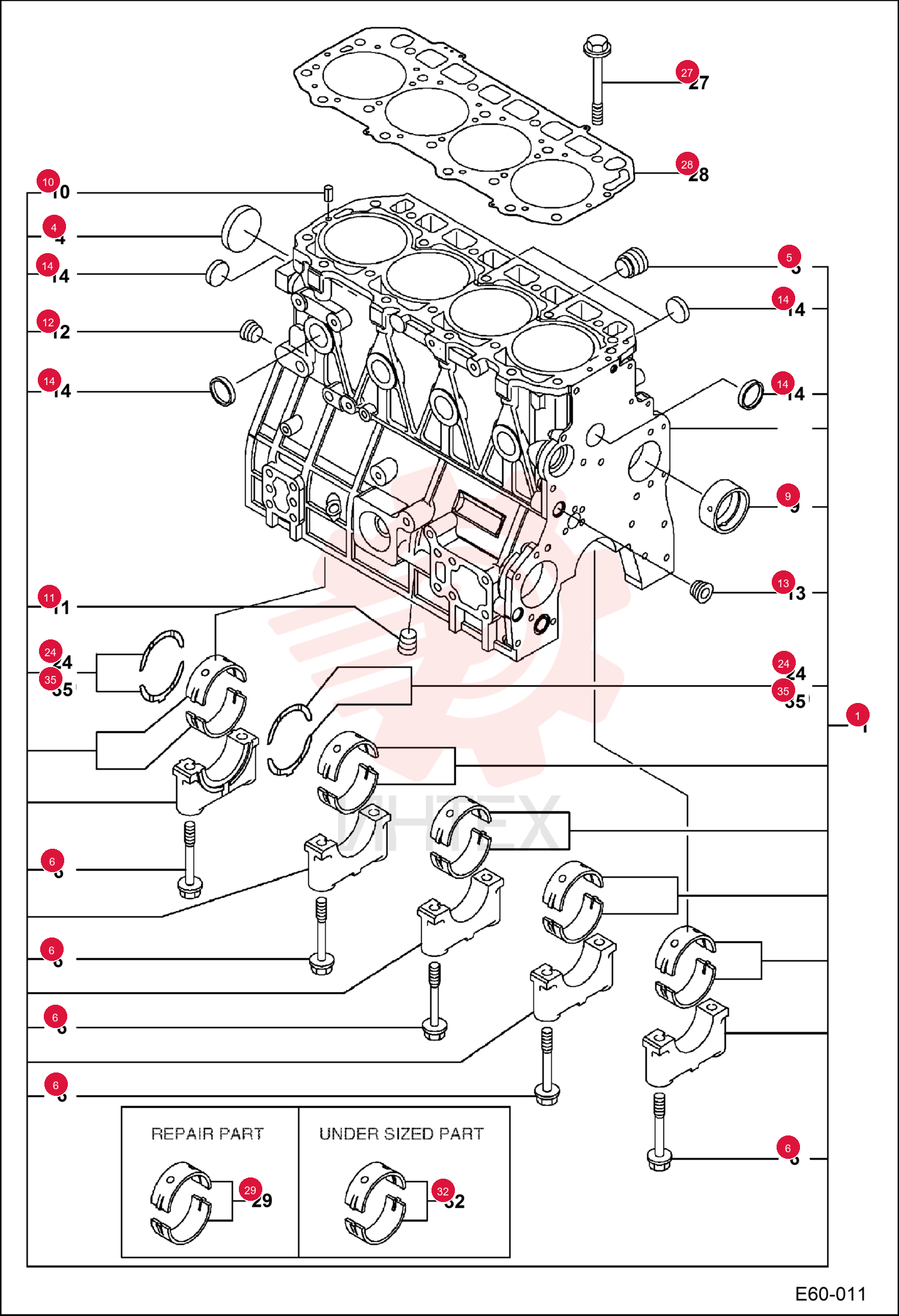 BLOCK CYLINDER ASSY 7007193