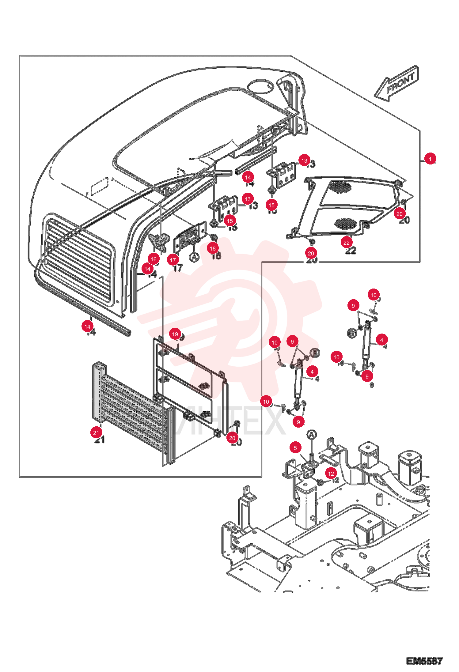 BONNET ASSEMBLY 7012748
