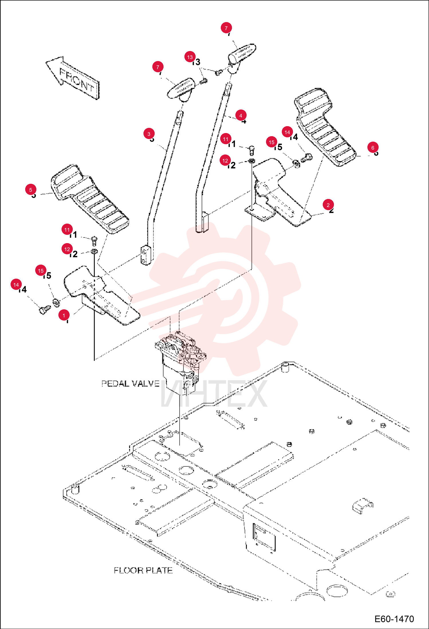 BRACKET PEDAL LH 7006585