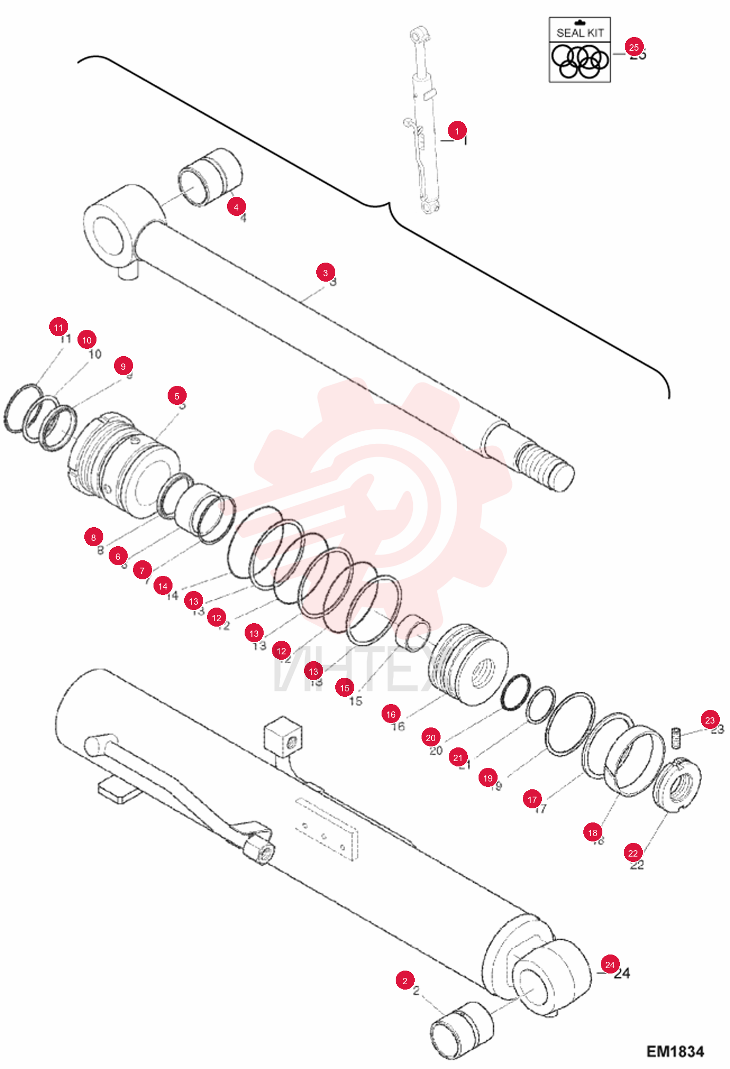 CYLINDER,BOOM(LOCK V/V) 7012223 (1)