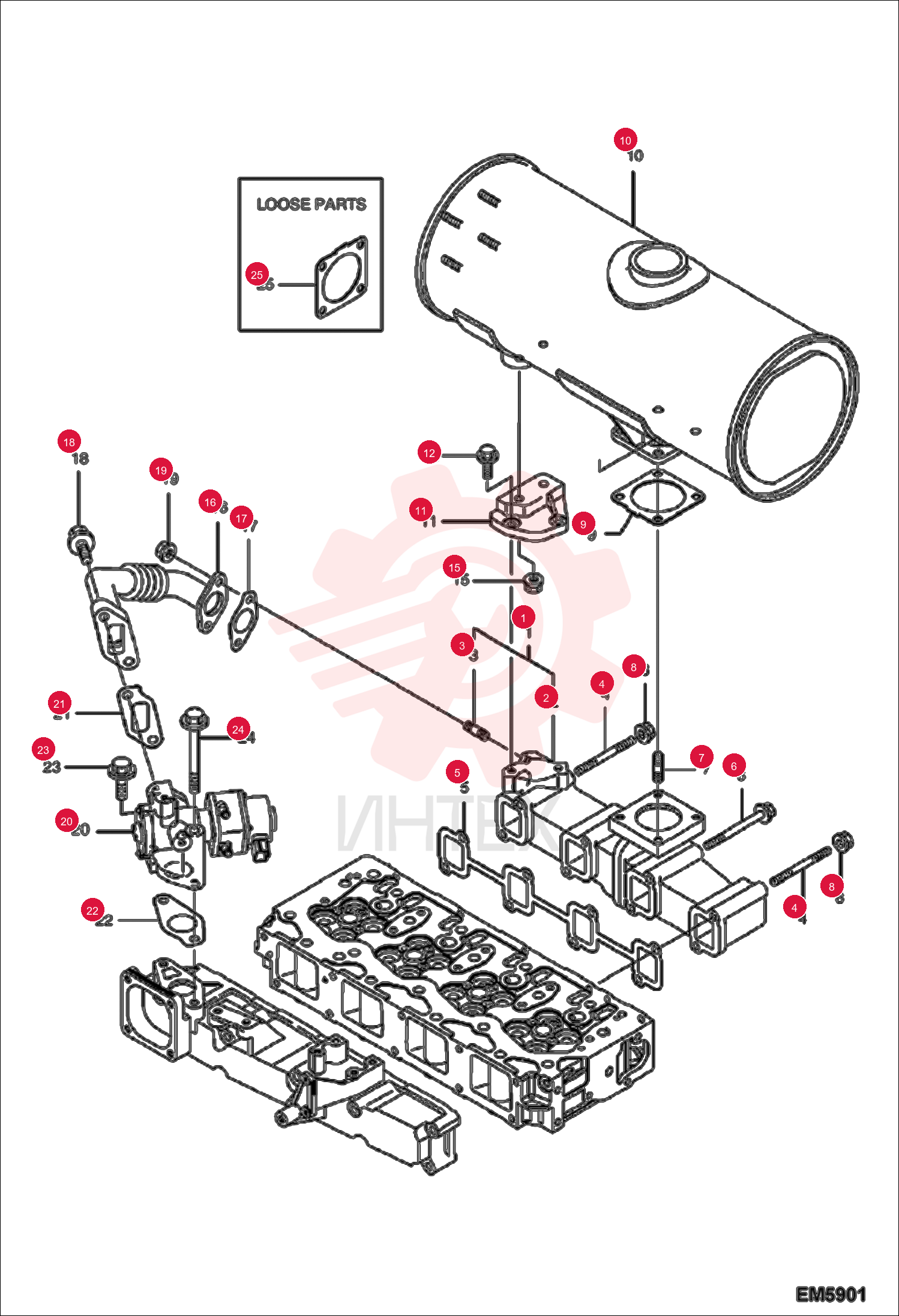 MANIFOLD EXHAUST ASSY 7007111