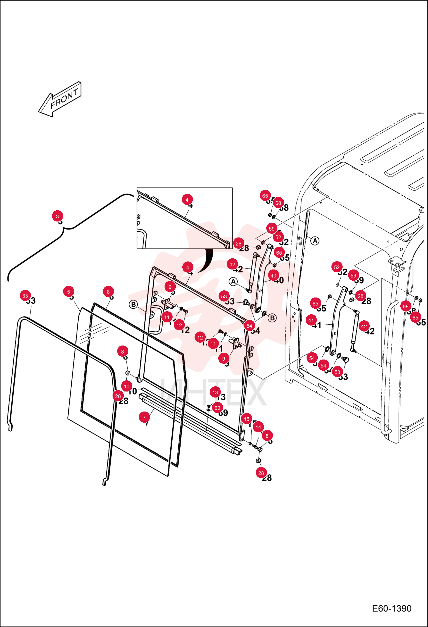 WINDOW, CAB SLIDING 7028994