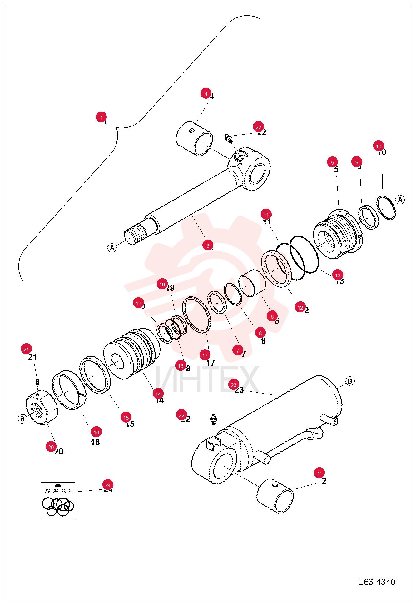 CYLINDER, DOZER 7029741 (2)