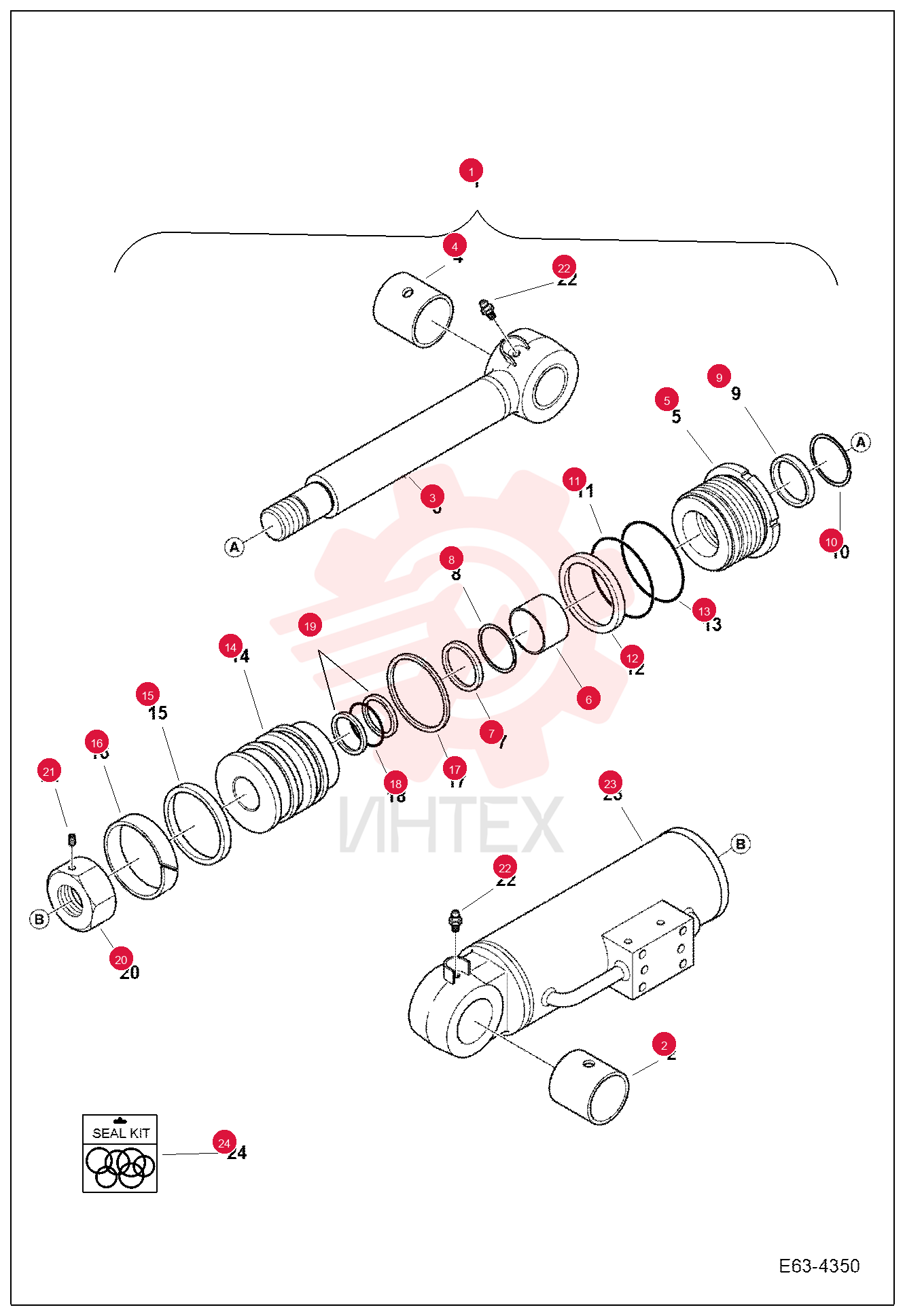 CYLINDER, DOZER 7029742 (1)