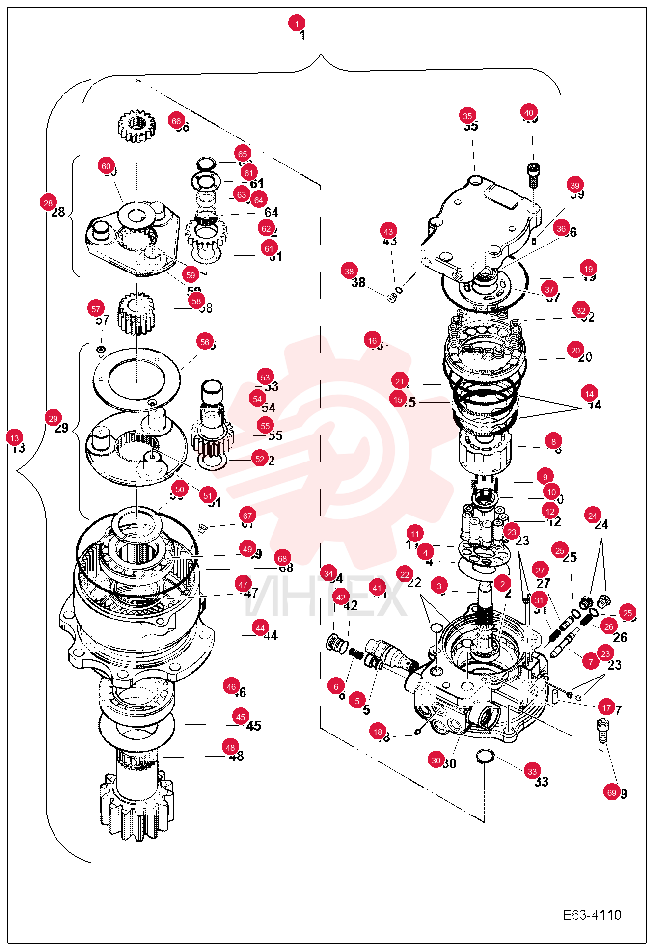 MOTOR, SLEW 7029748 (2)
