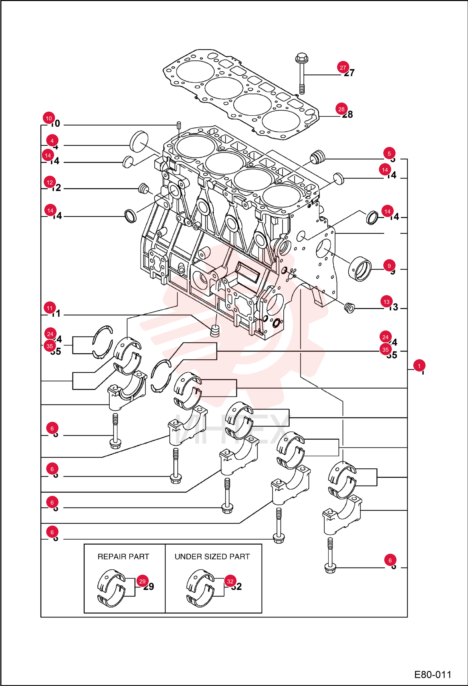BLOCK CYLINDER ASSY 7007193