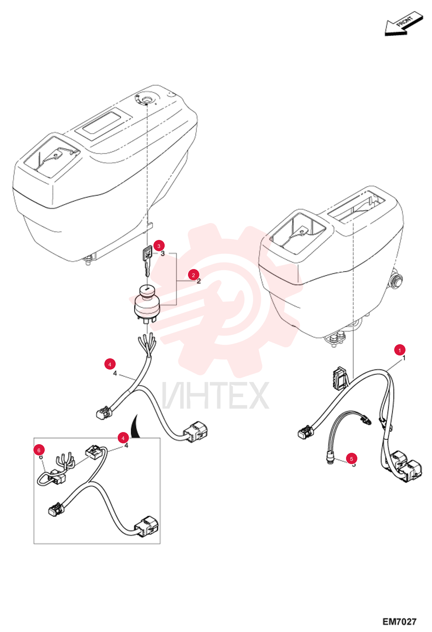 HARNESS CONTROL STAND LH 7006506