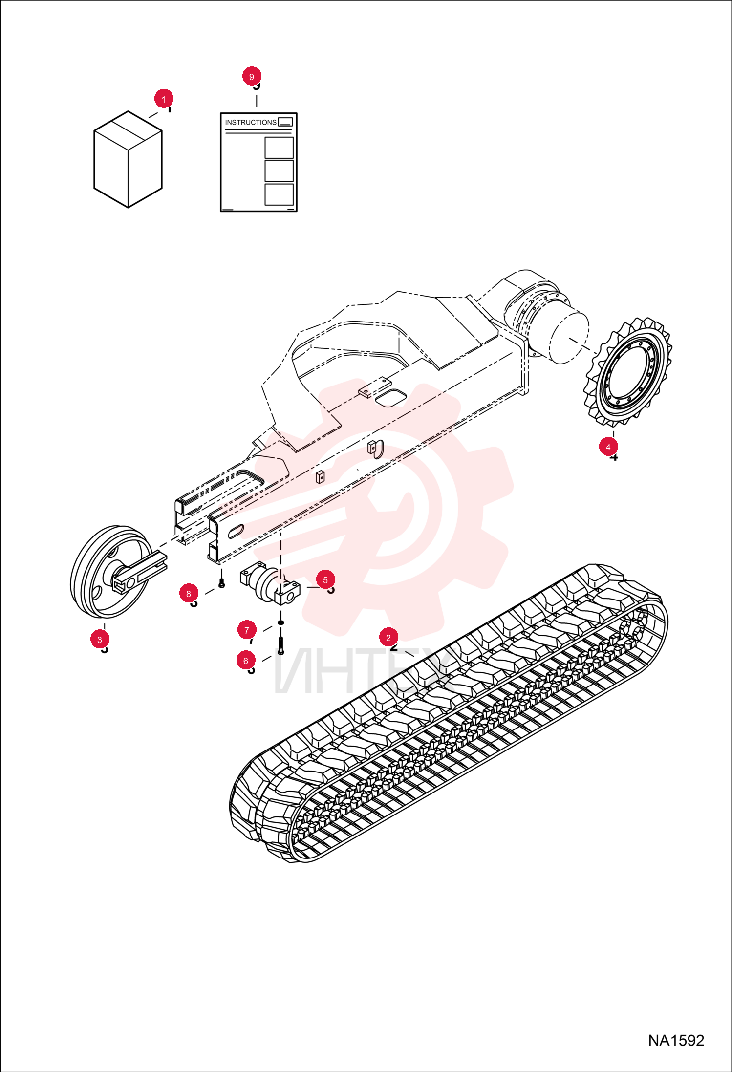 KIT, TRACK RUBBER 7174584