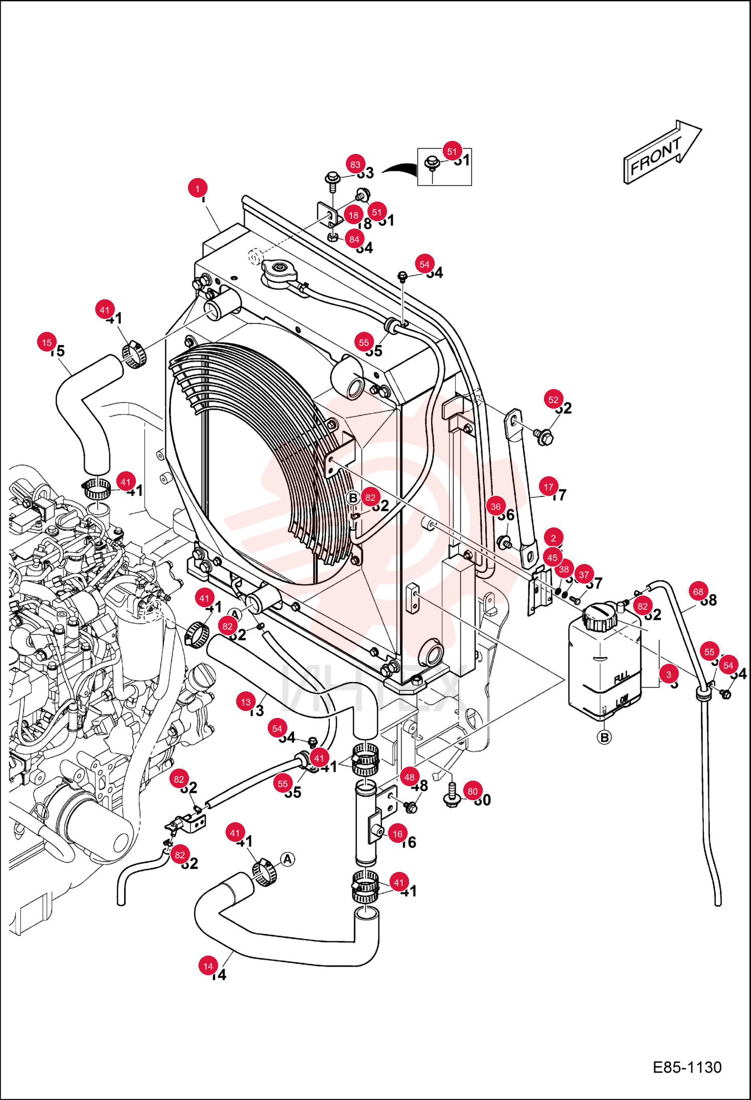 EXCHANGER WATER RADIATOR 7345773 (3)