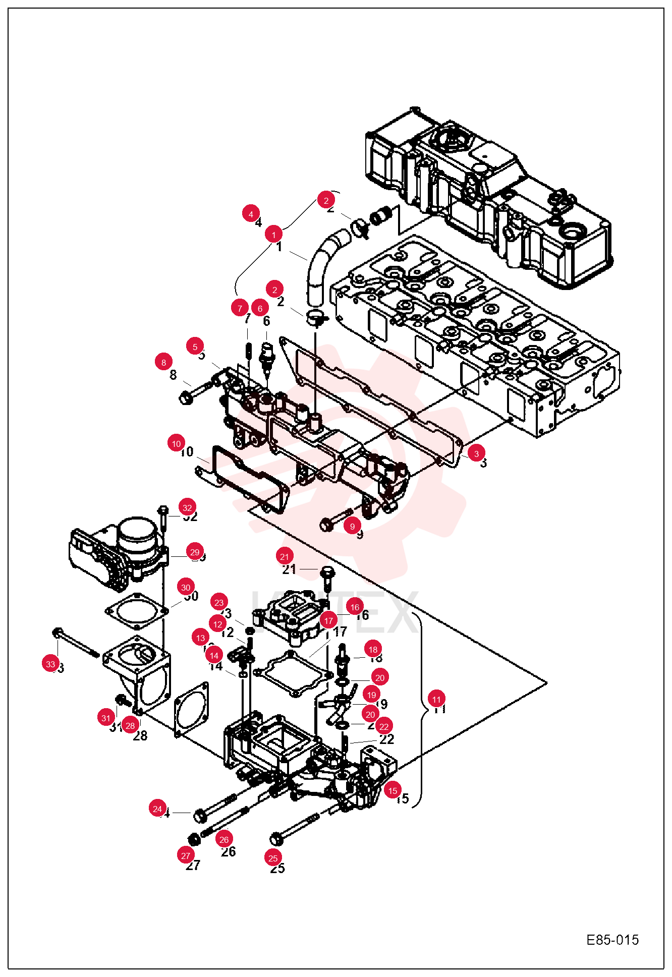 HOSE, INTAKE 7028824 (1)